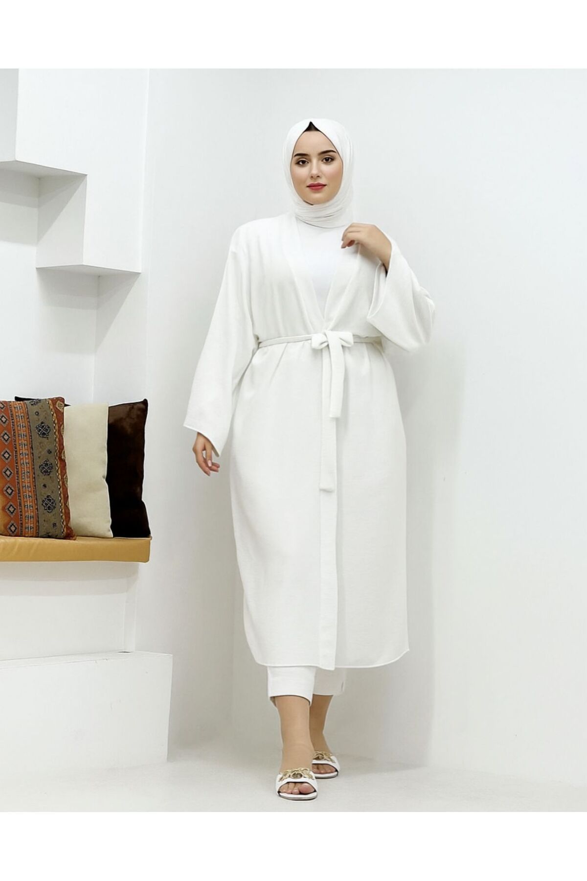 CNG MODA Modaalfabe Tesettür Ayrobin Uzun Kimono