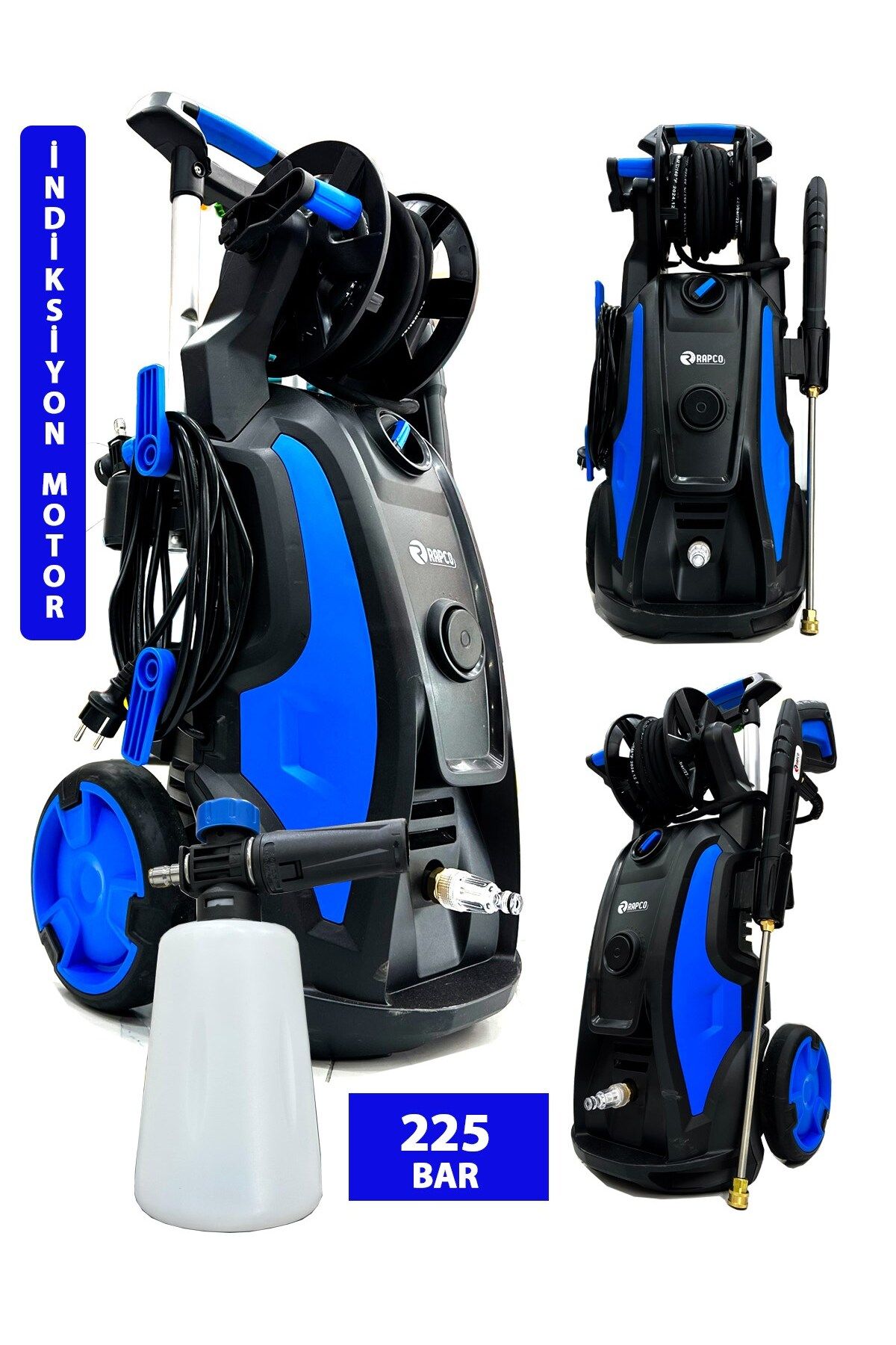 ROWERMAX Rapco 225 Bar İndiksiyon Motor 3200 Watt Profesyonel Yüksek Basınçlı Yıkama Makinesi