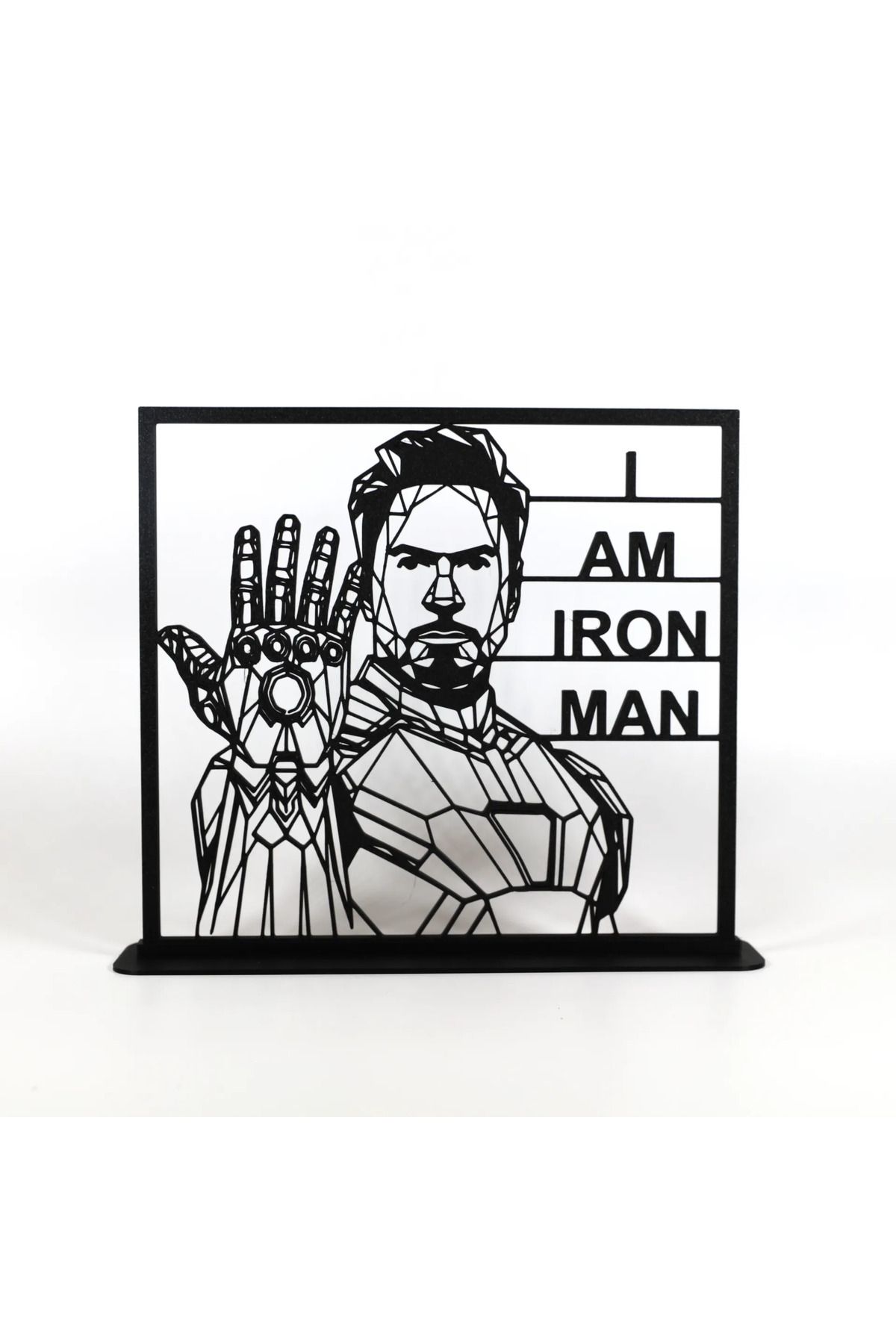 EmAy3d Geometric Çizim Iron Man Masa Üstü Stand Biblo – Şık ve Modern 3D Dekor