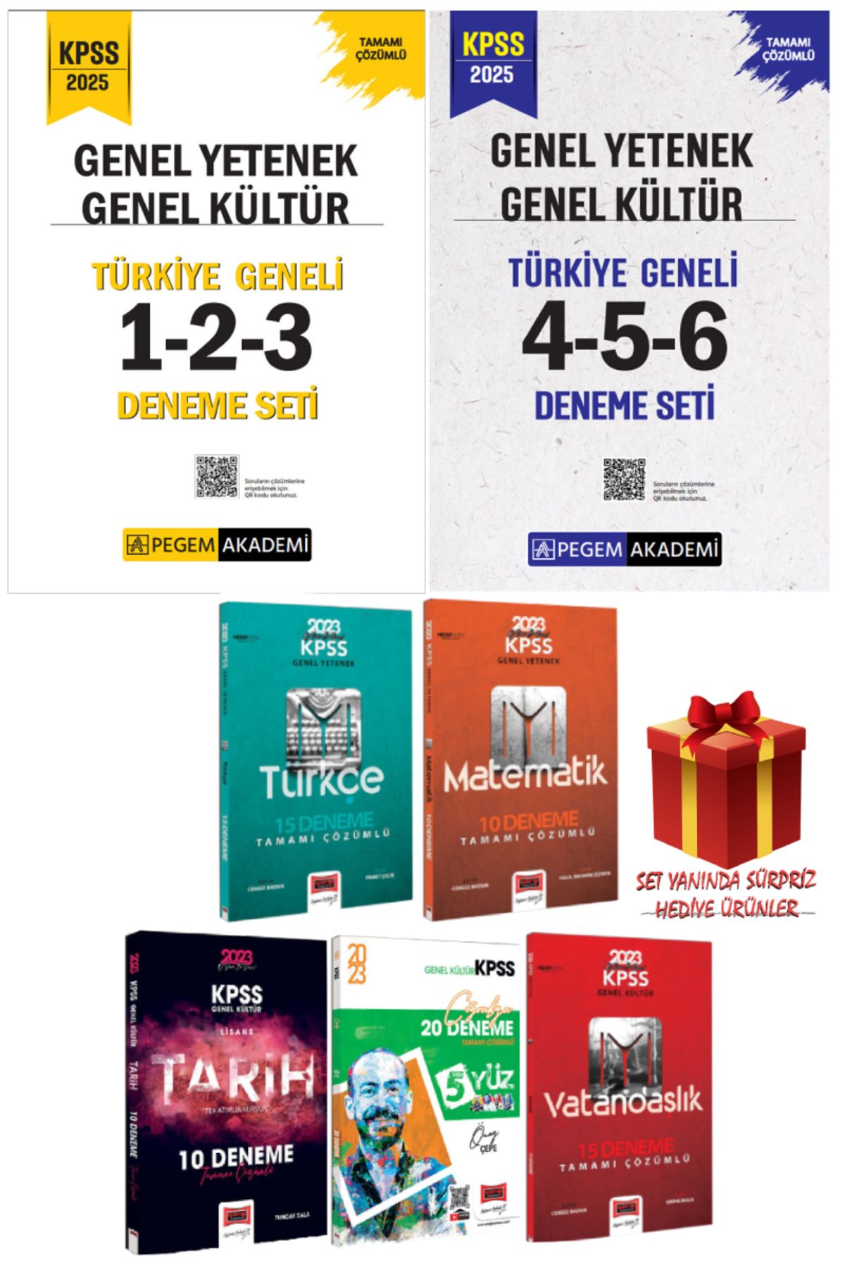 Pegem Akademi Yayıncılık 2025 Pegem GYGK Türkiye Geneli Deneme Sınavları+Yargı GYGK Deneme Sınavları+Hediye