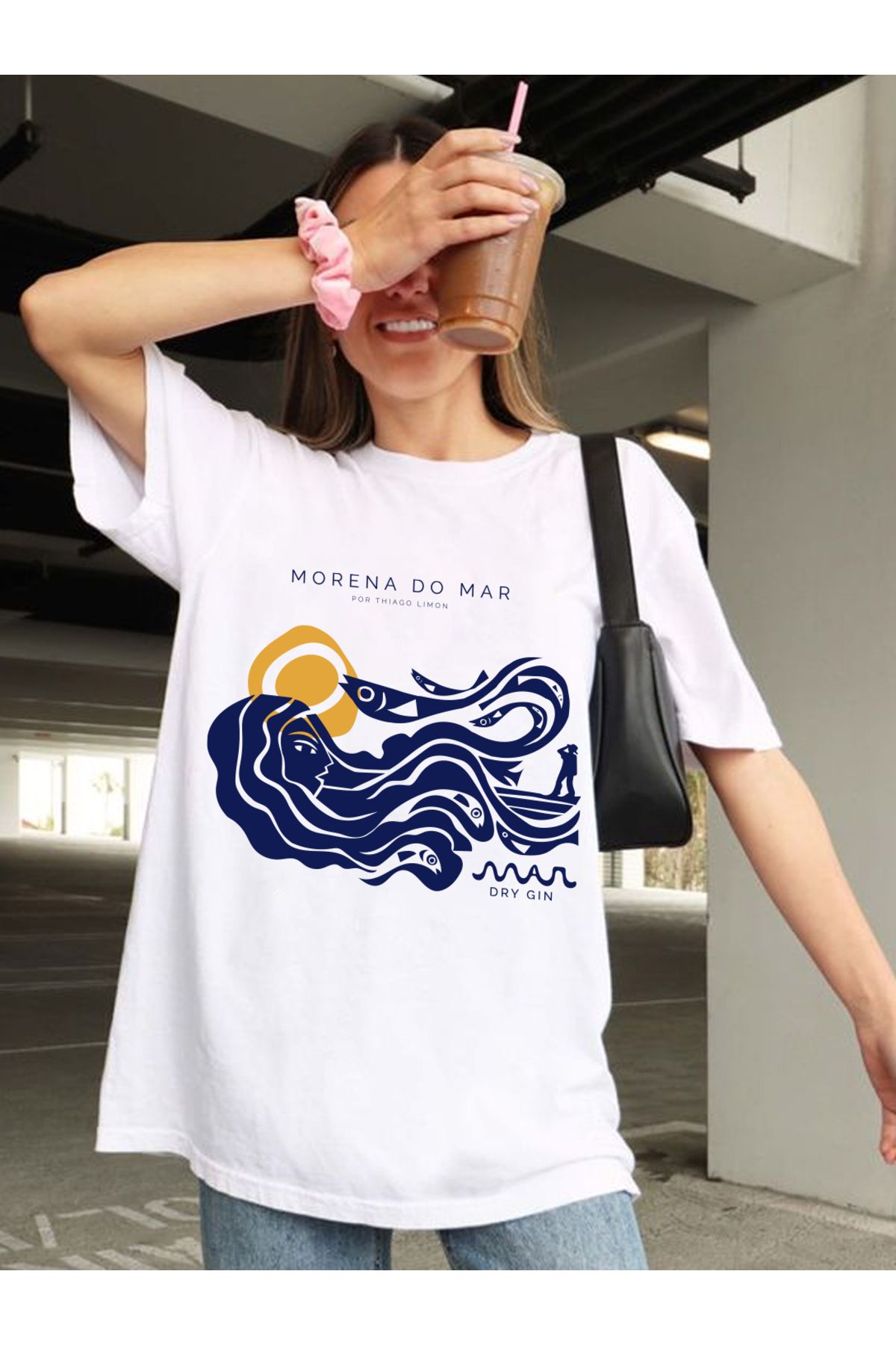 Plaza Butik Kadın Dry Gin Baskılı Oversize T-shirt