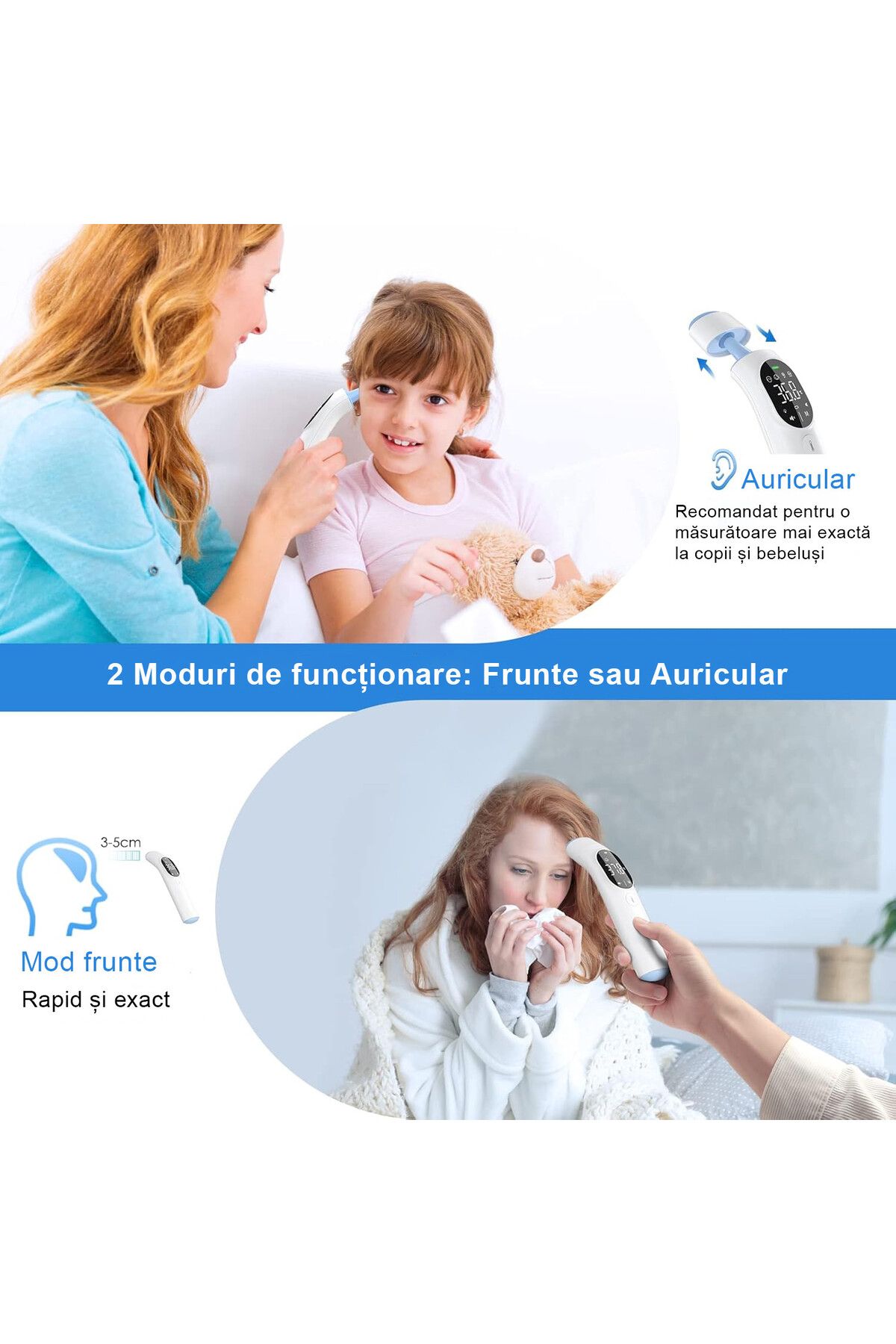 QuTek-QuTek™ Digital Thermometer, Infrared, Bluetooth, Non-Contact, Forehead, Ear Temperature Measurement 9