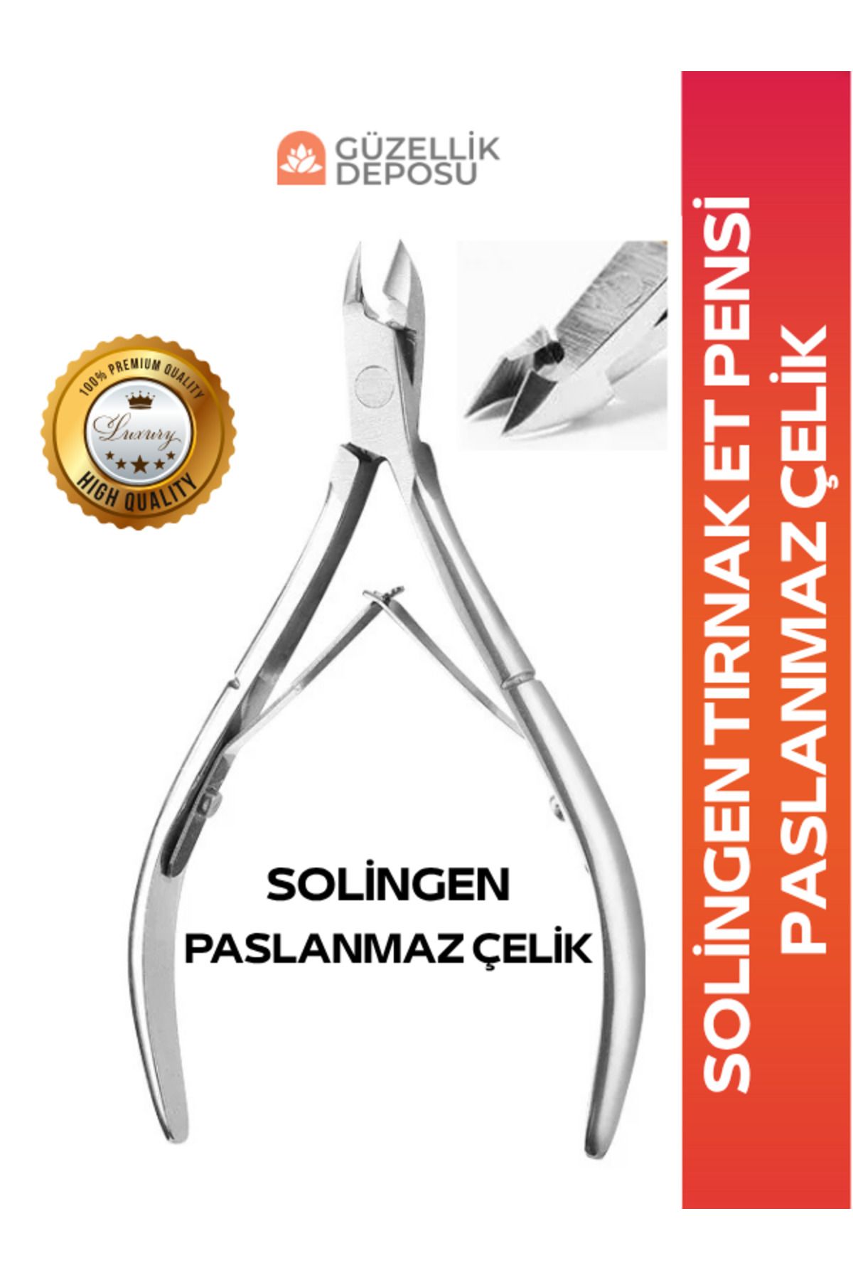 Güzellik Deposu Solingen Tırnak Et Pensi Paslanmaz Çelik, Manikür Pensi No:87