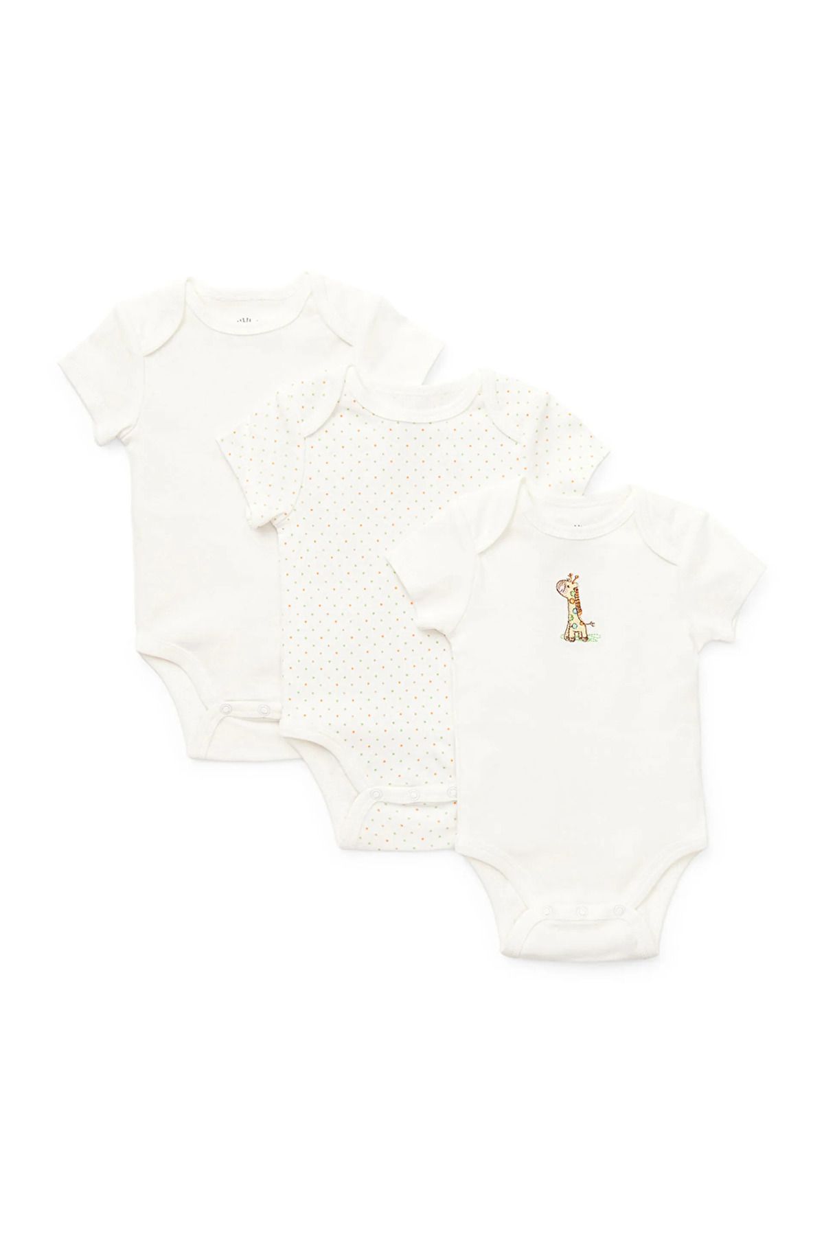 Little Me Giraffe 3pk Bodysuit