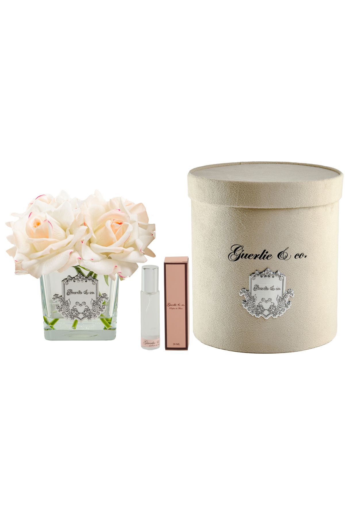 Guerlieandco. Krem Pembe 4 Kare Cam Silver