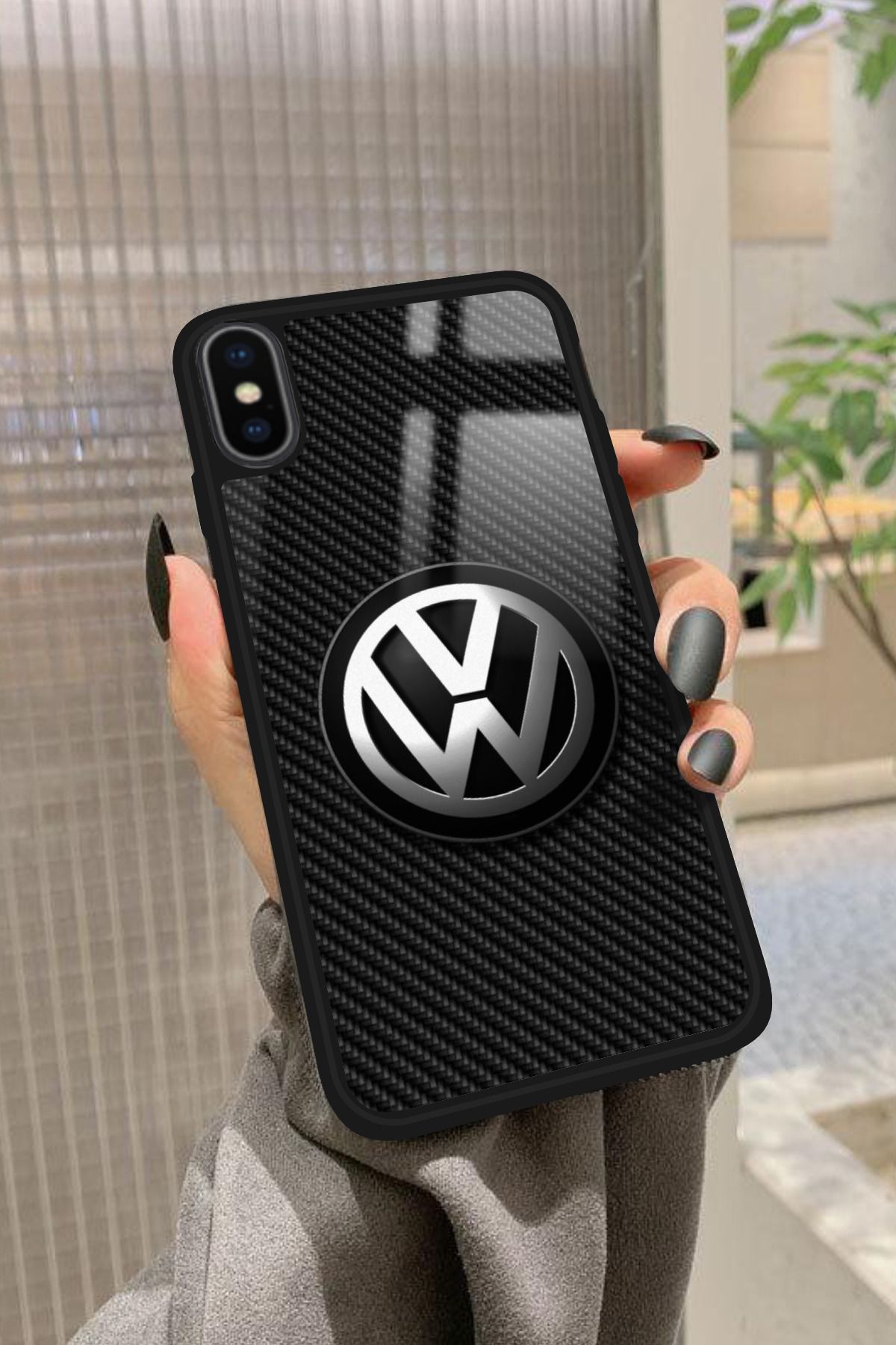Snacase iPhone Xs Uyumlu Araba Logosu Tasarımlı Glossy Premium Kılıf