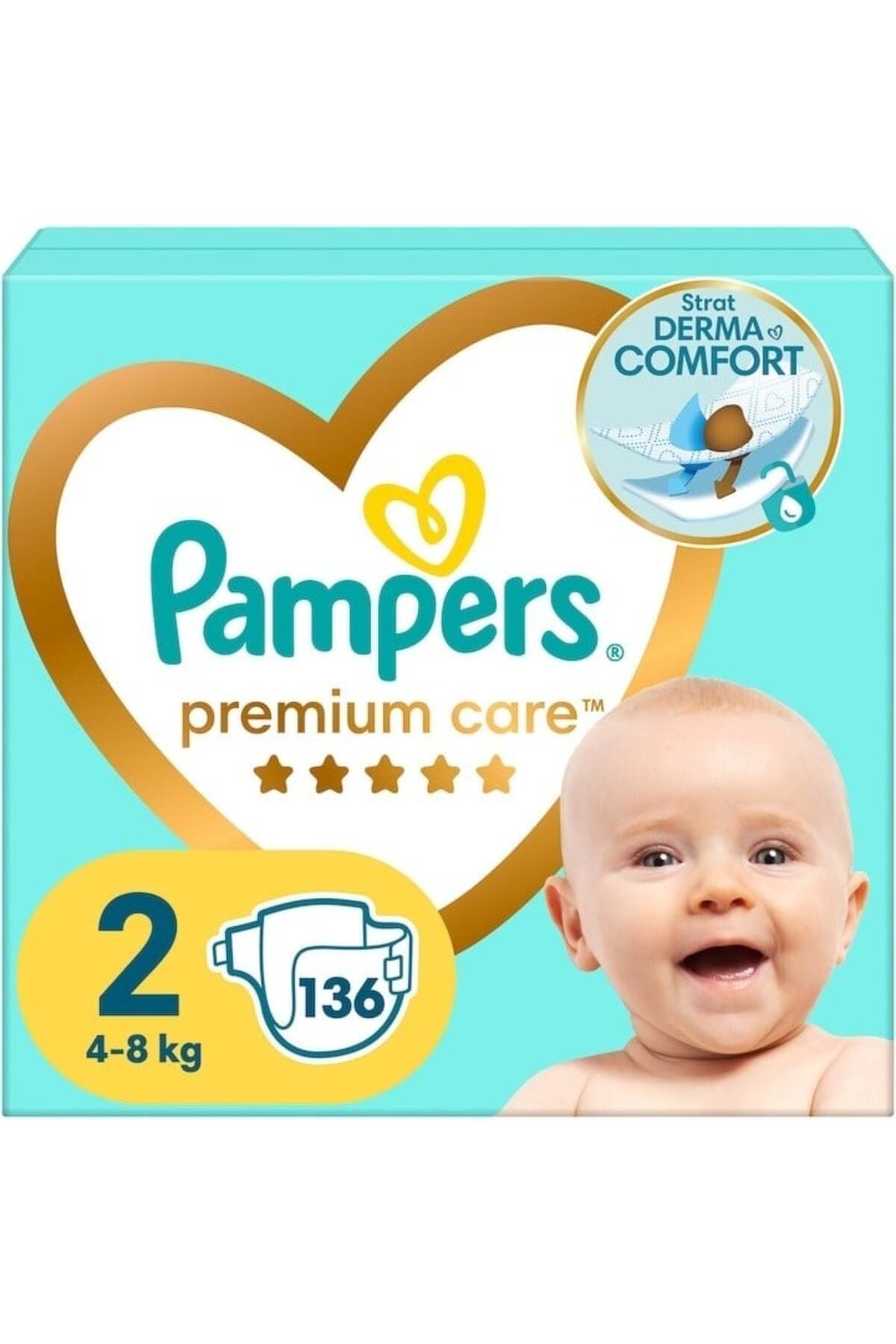 Pampers Πάνες Premium Care Mega Box Μέγεθος 2, 4-8 kg, 136 τεμάχια