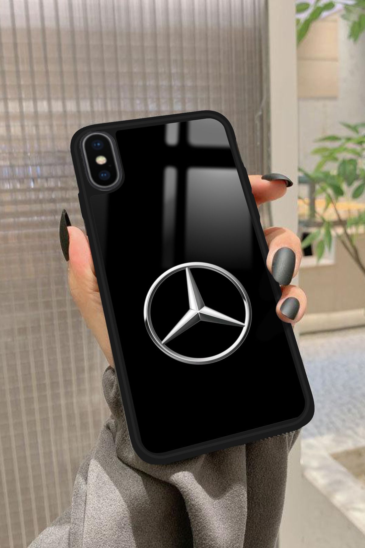 Snacase iPhone X Uyumlu Araba Logosu Tasarımlı Glossy Premium Kılıf