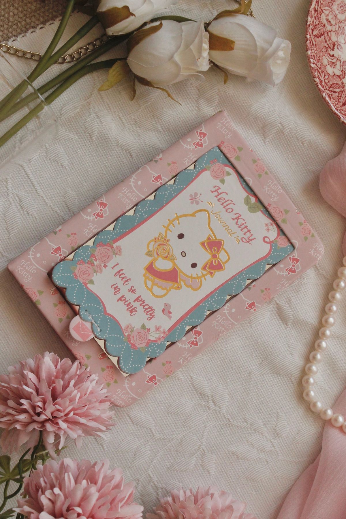 Nova Crafts Hello Kitty Mavili Eğlenceli Efektli Yakın Aynalı Not Defteri İçi RENKLİ Günlük / Hatıra Defteri