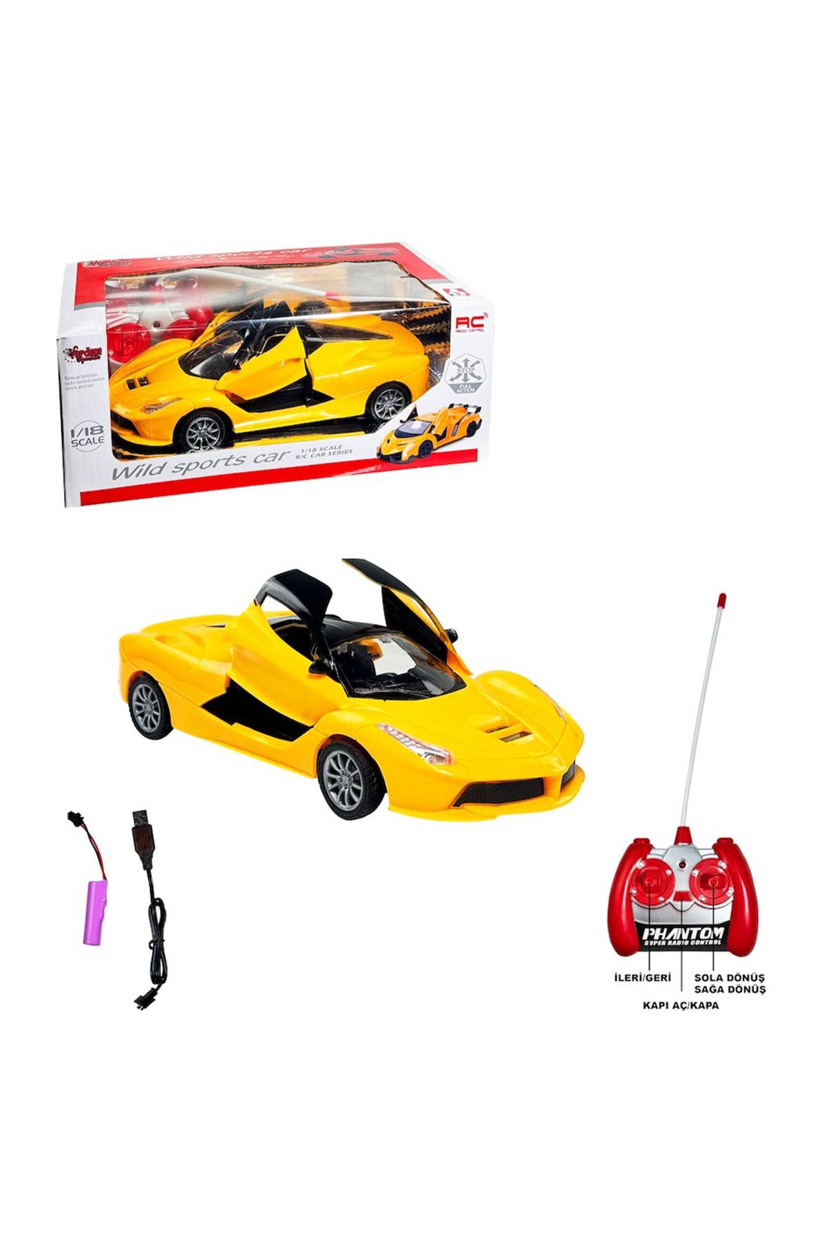 Art Tone VARDEM KUMANDALI ARABA 1383-9A-11A FULL FONKSİYON KAPILARI AÇILAN 1:18 3+
