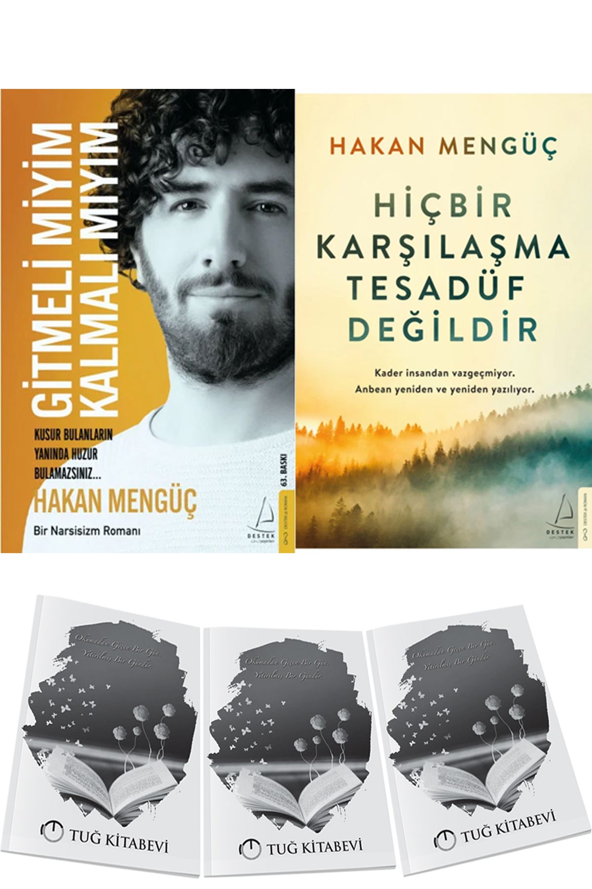 Destek Yayınları Gitmeli Miyim Kalmalı Mıyım? ve Hiçbir Karşılaşma Tesadüf Değildir 2li Set Hakan Mengüç + Hediyeli