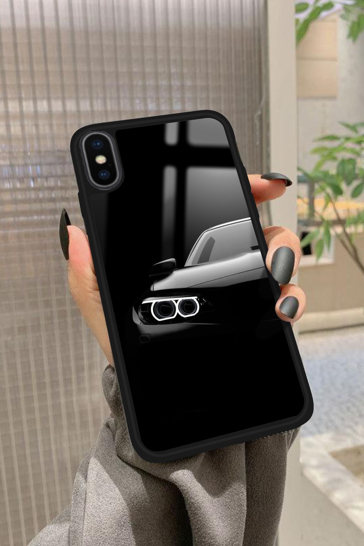 Snacase iPhone Xs Uyumlu Araba Tasarımlı Glossy Premium Kılıf