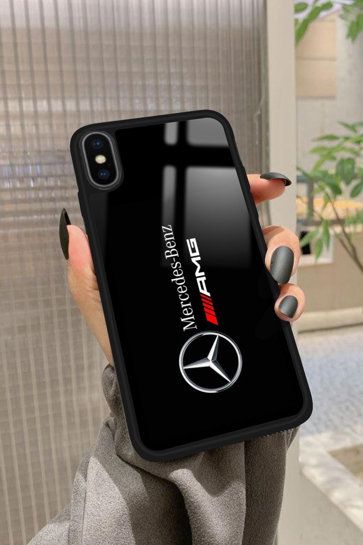 Snacase iPhone Xs Uyumlu Araba Logosu Tasarımlı Glossy Premium Kılıf