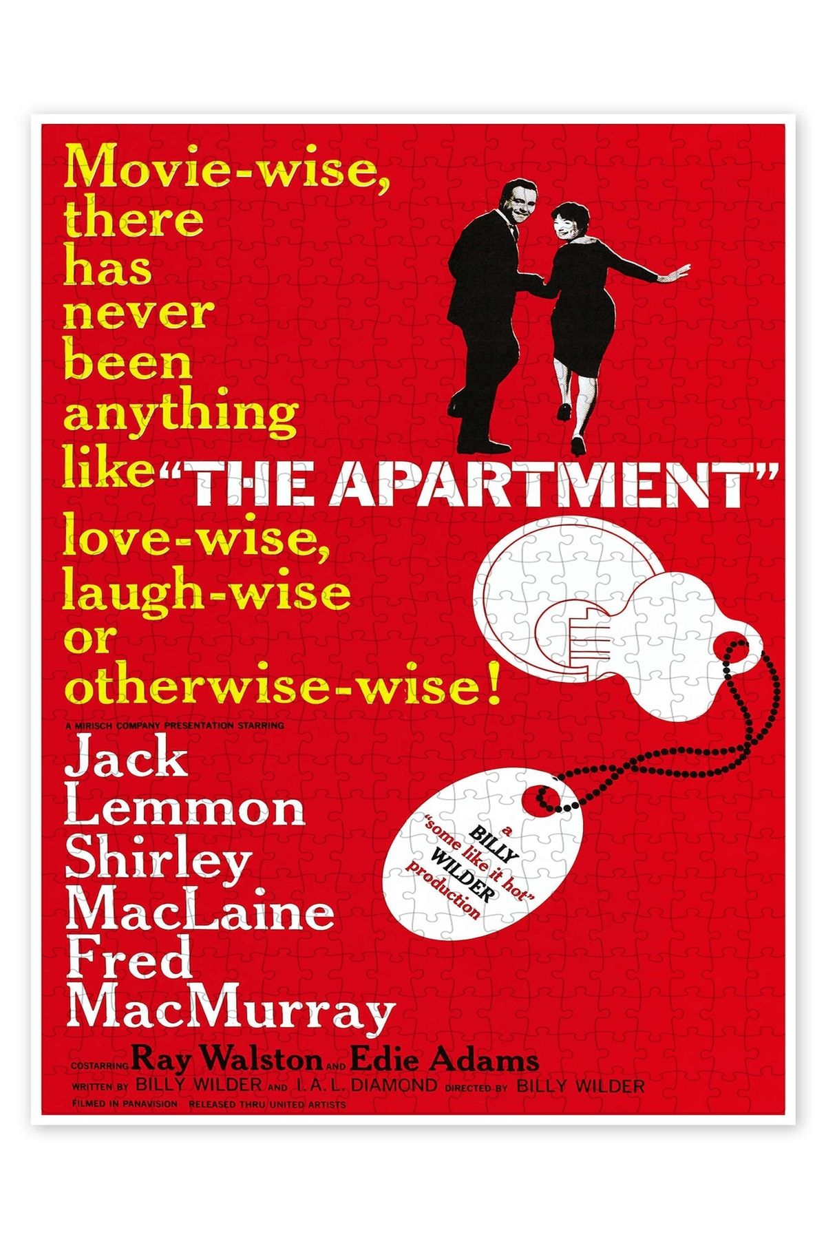 Jeronkarji DAİRE, Jack Lemmon, Shirley MacLaine 500 Parça Puzzle Yapboz Klasik Film Temalı