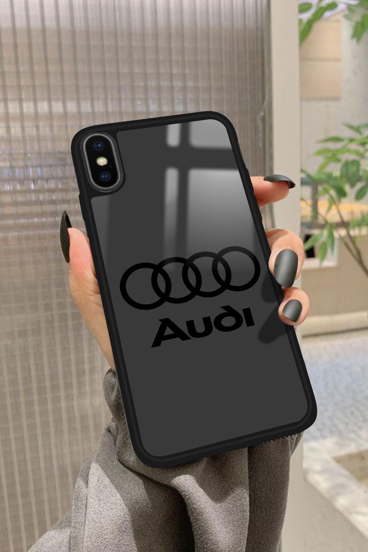 Snacase iPhone Xs Max Uyumlu Araba Logosu Tasarımlı Glossy Premium Kılıf