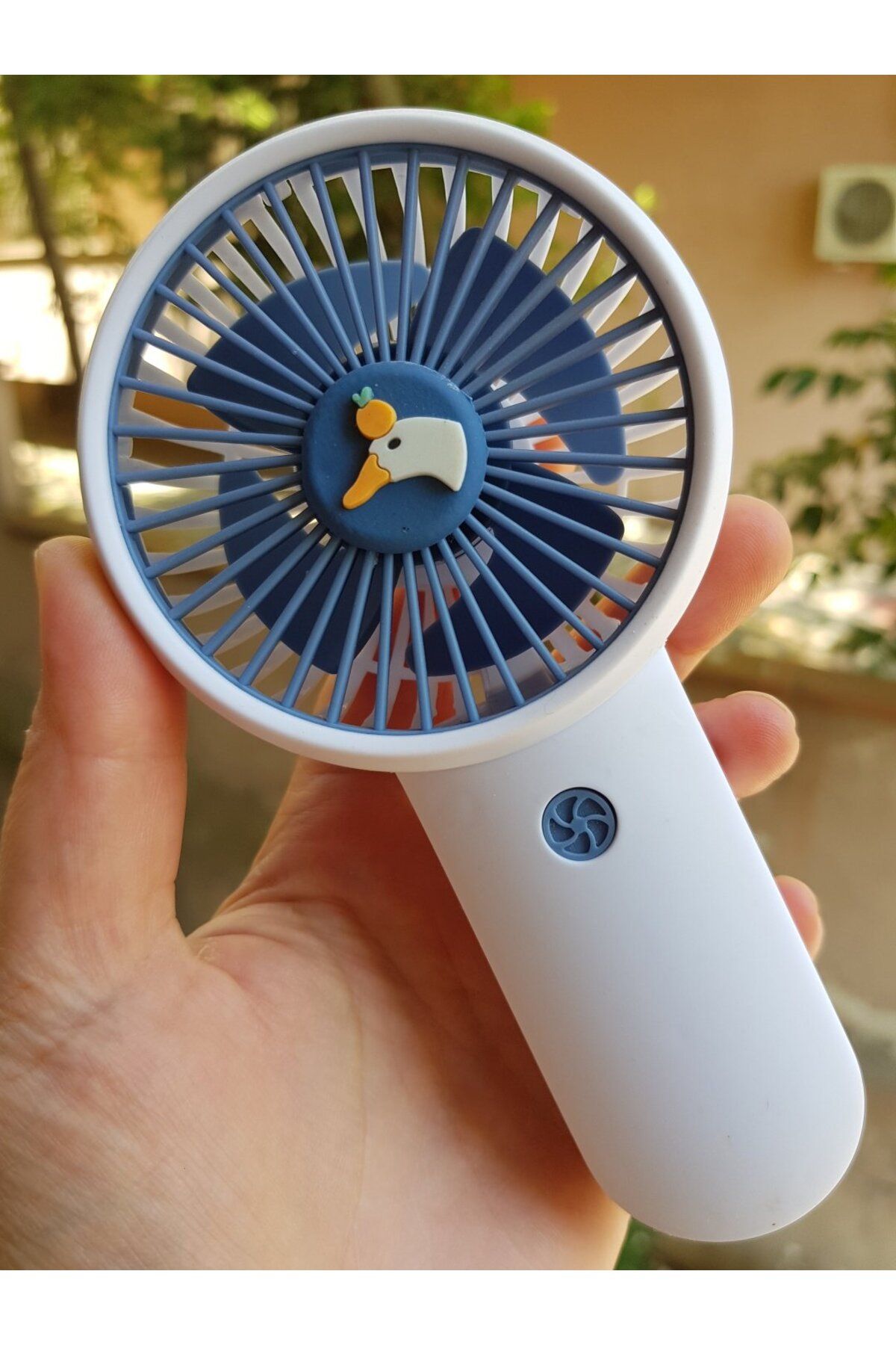 Brokoli Home Şarjli Mini El Fanı Masa Fanı Soğutucu Masa Üstü Vantilatör Usb Stantlı Cep Telefonu Tutucu Mavi