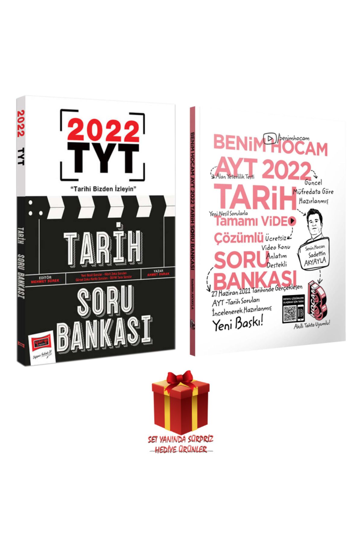 Yargı Yayınları TYT Tarih Soru Bankası+ Benim Hocam AYT Tarih Soru Bankası+ Sürpriz Hediye