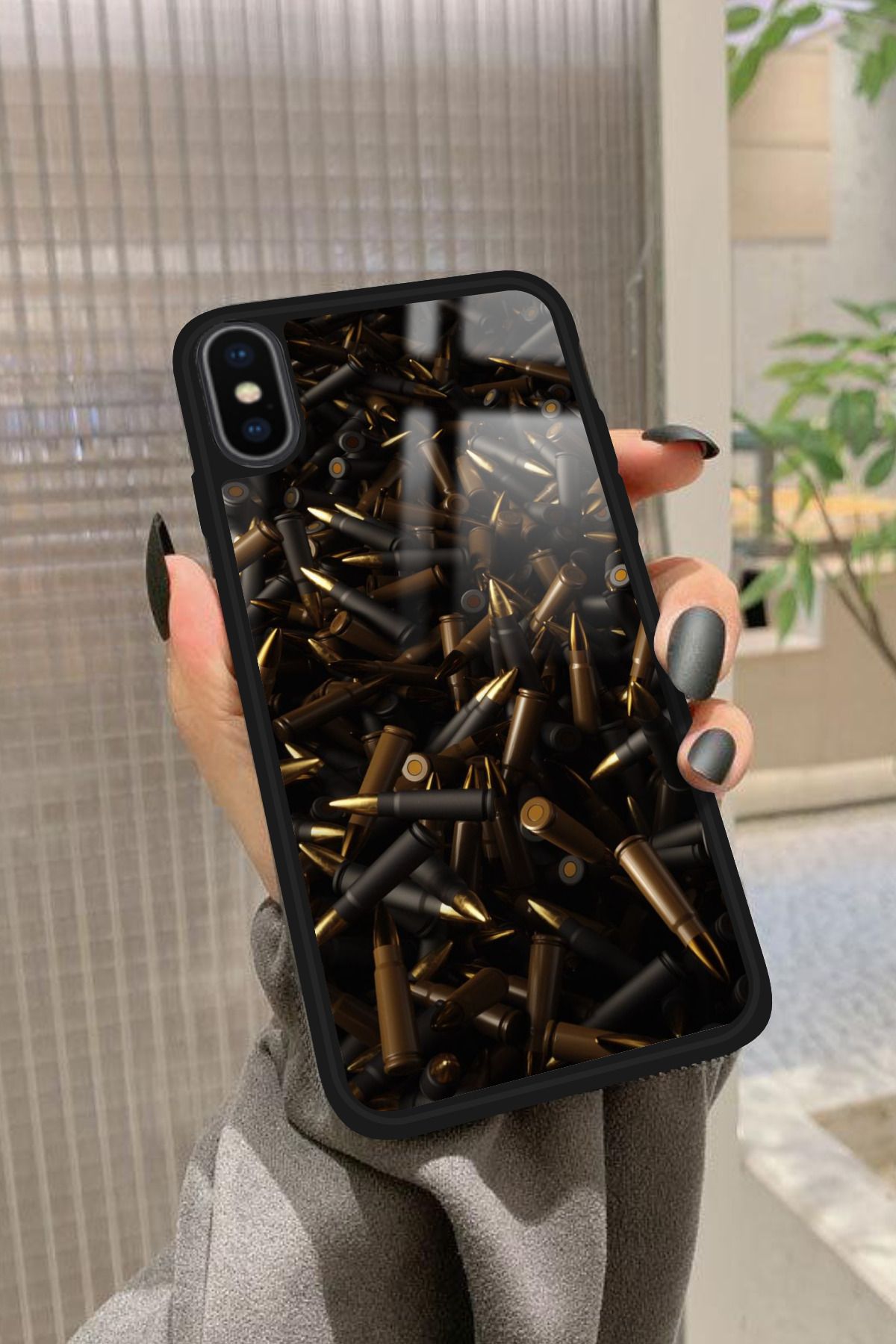 Snacase iPhone X Uyumlu Mermi Tasarımlı Glossy Premium Kılıf