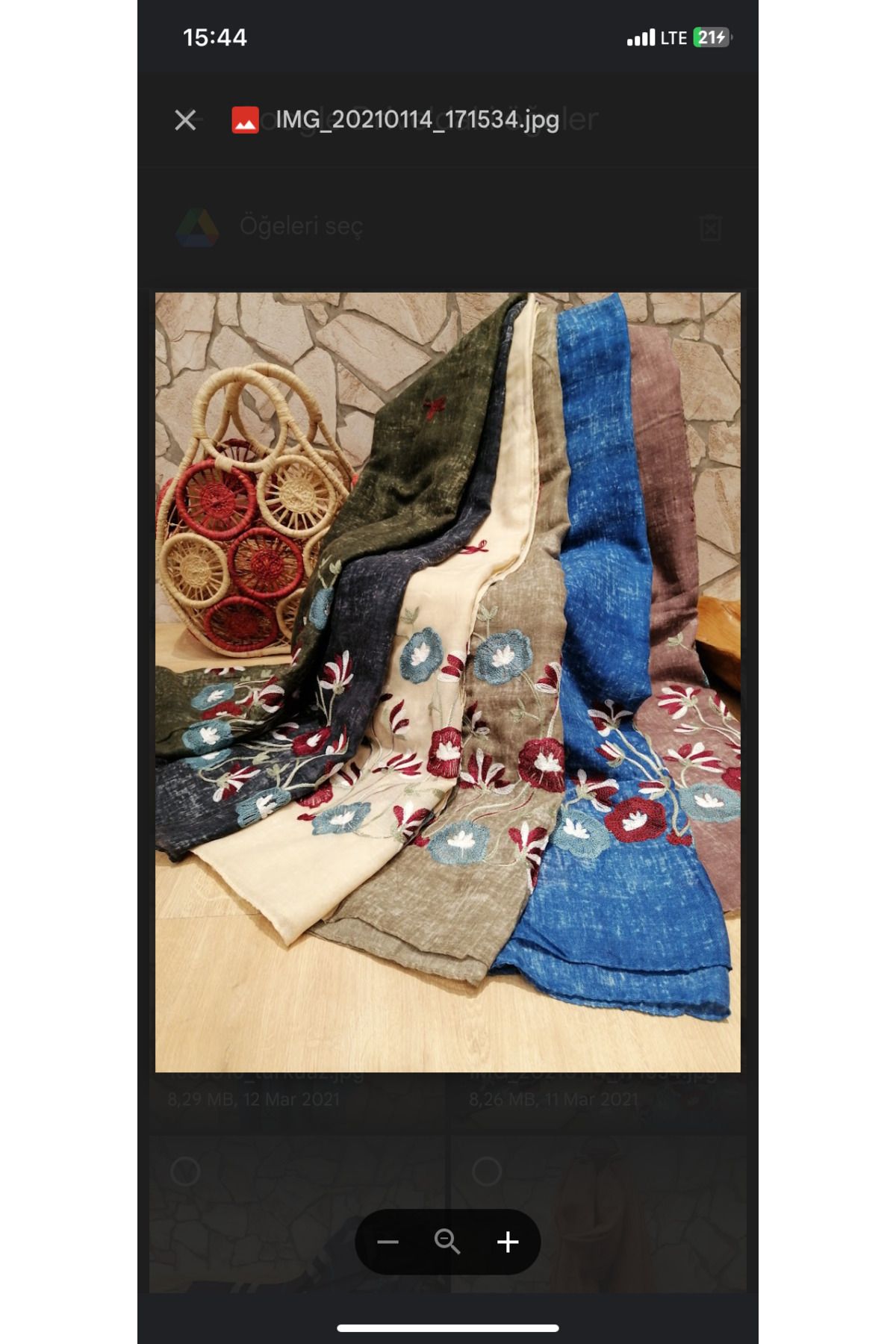 Bohemian Naturel İşlemeli Organik pamuk Şal
