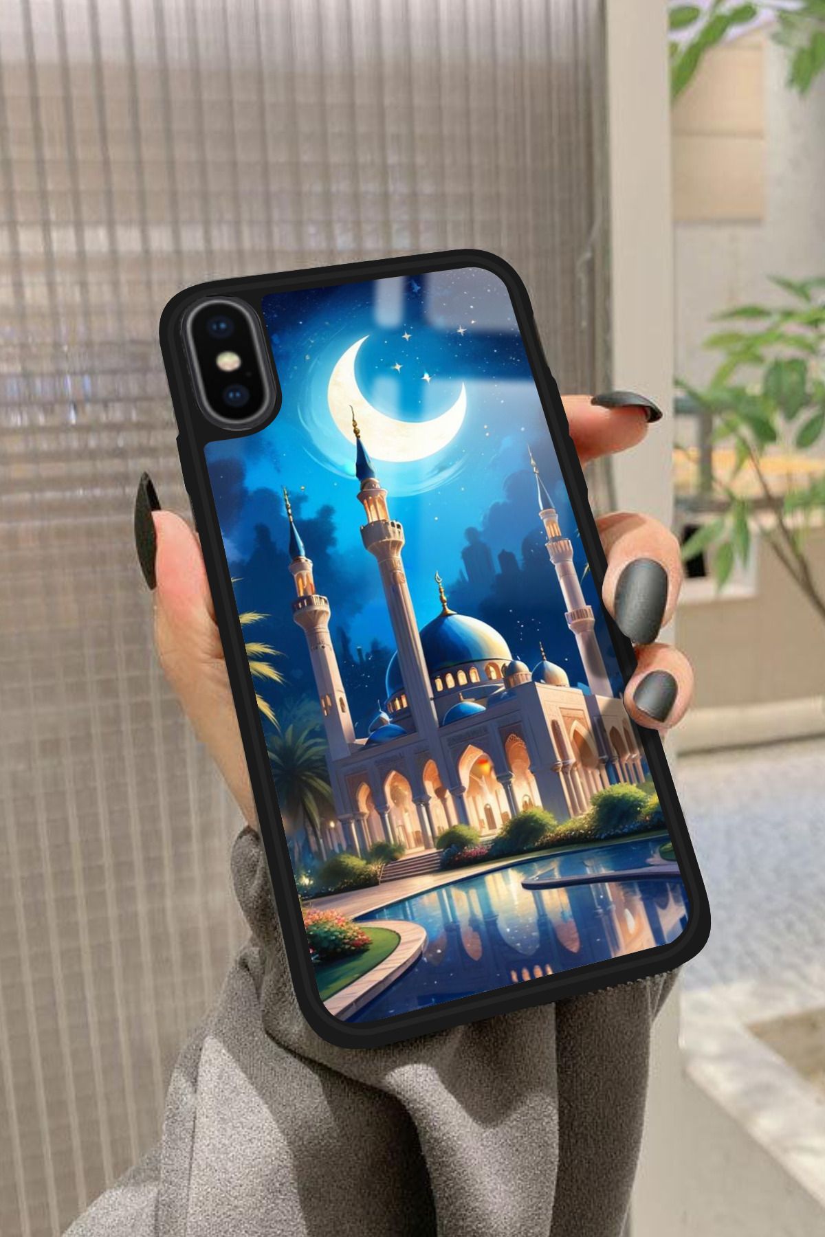 Snacase iPhone X Uyumlu Cami Tasarımlı Glossy Premium Kılıf