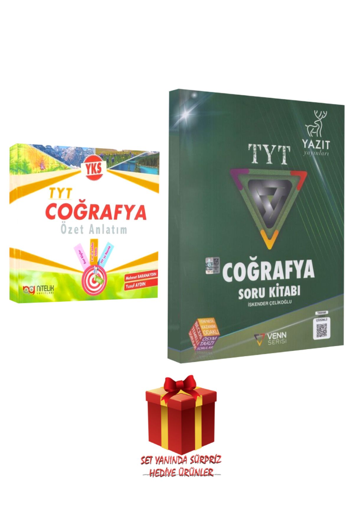 Nitelik Yayınları TYT Coğrafya Özet Anlatım+ Venn Serisi TYT Coğrafya Soru Bankası+ Hediye