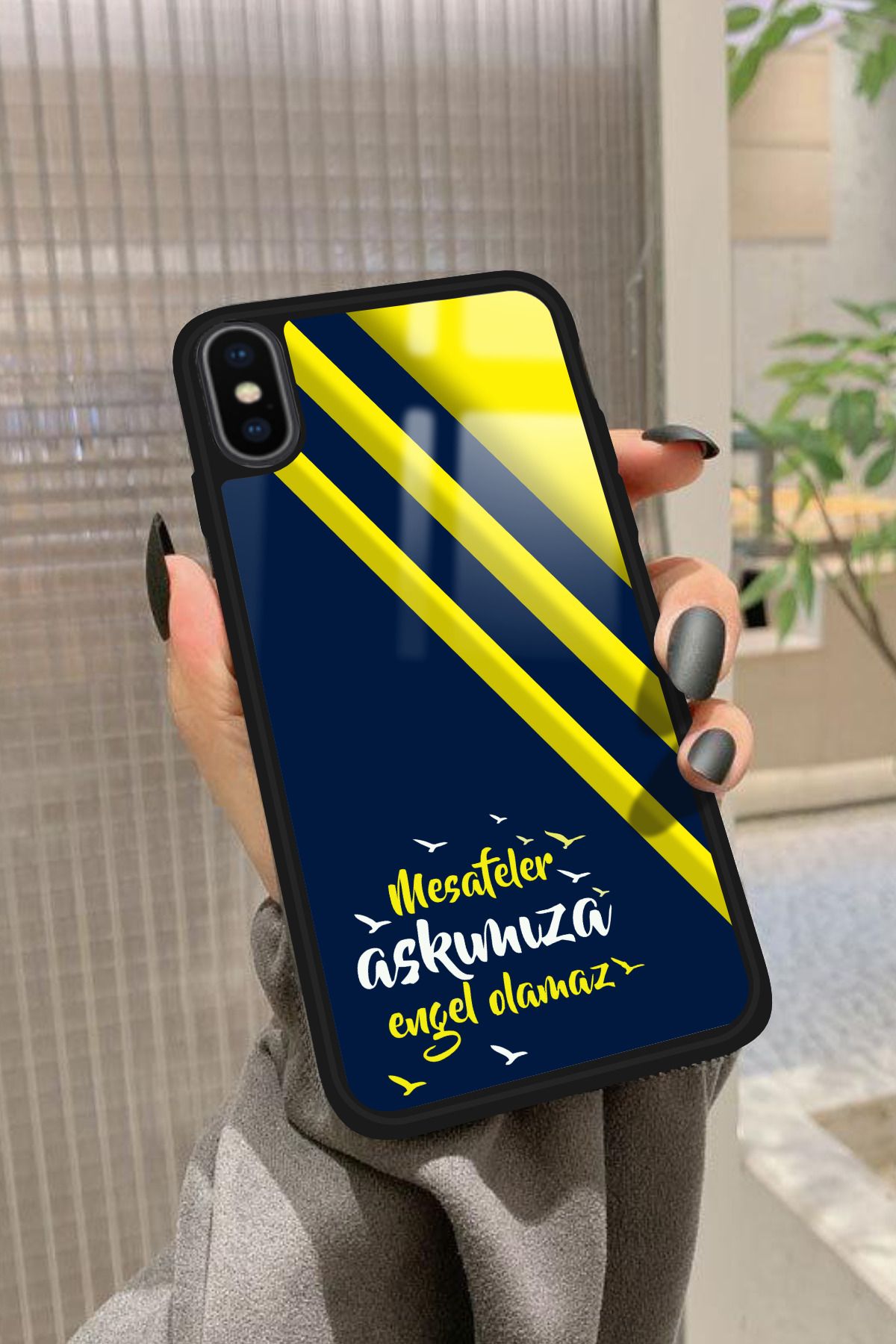 Snacase iPhone Xs Max Uyumlu Taraftar Sözü Yazılı Glossy Premium Kılıf