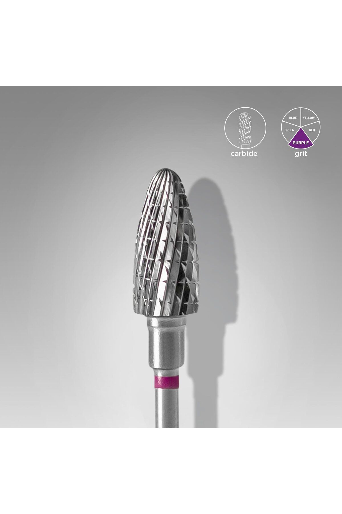 STALEKS Sert Alaşım Mısır Freze, Mor, Çap 6 mm / Çalışma Kısmı 14 mm
