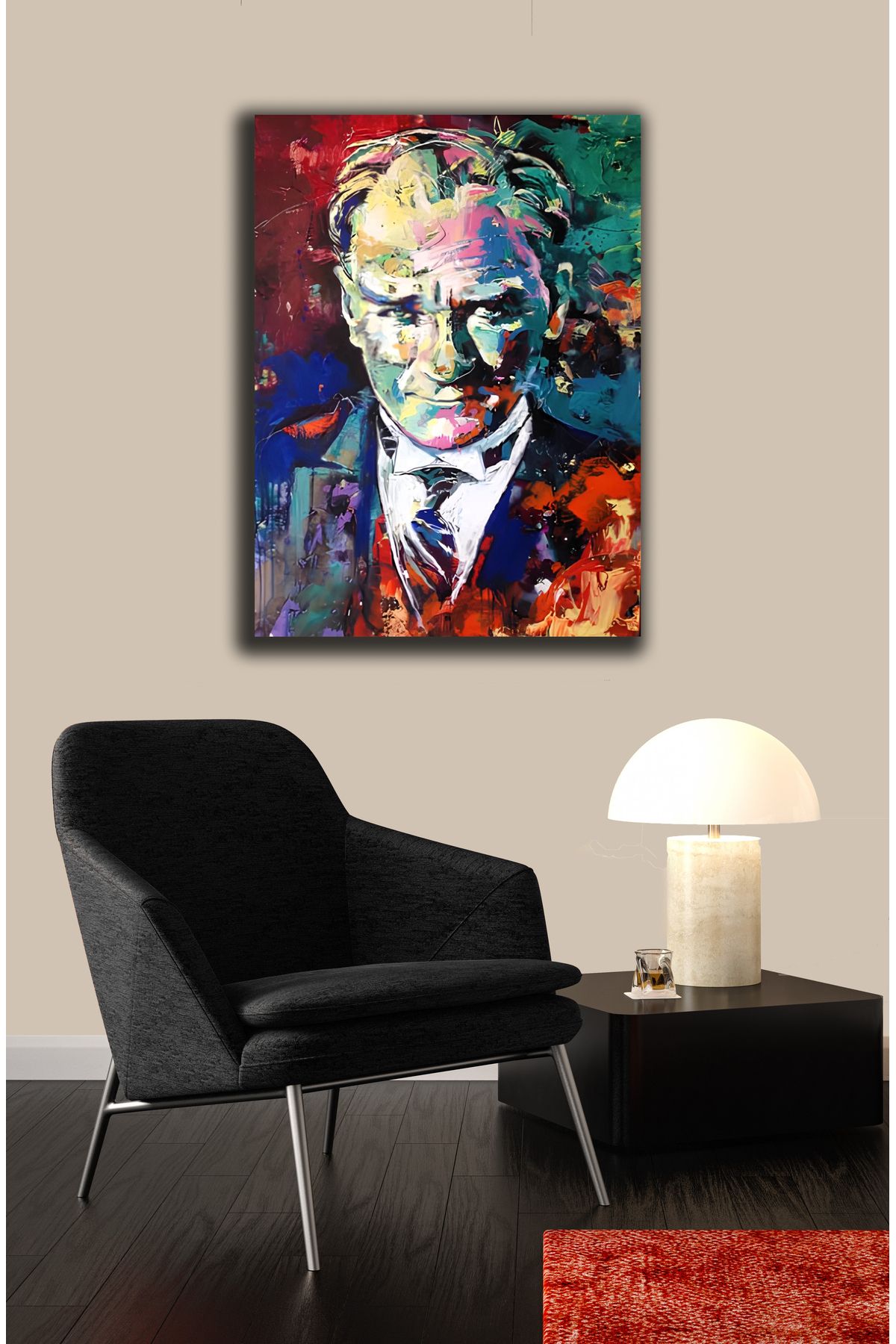 PRİME Concept Atatürk Kanvas tablo ev ofis dekorasyonu %100 pamuklu orijinal dokulu