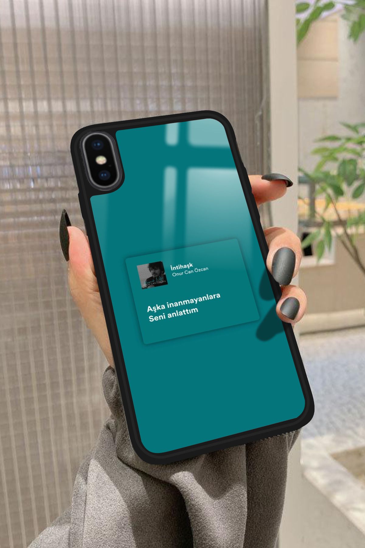 Snacase iPhone X Uyumlu Şarkı Sözü Tasarımlı Glossy Premium Kılıf