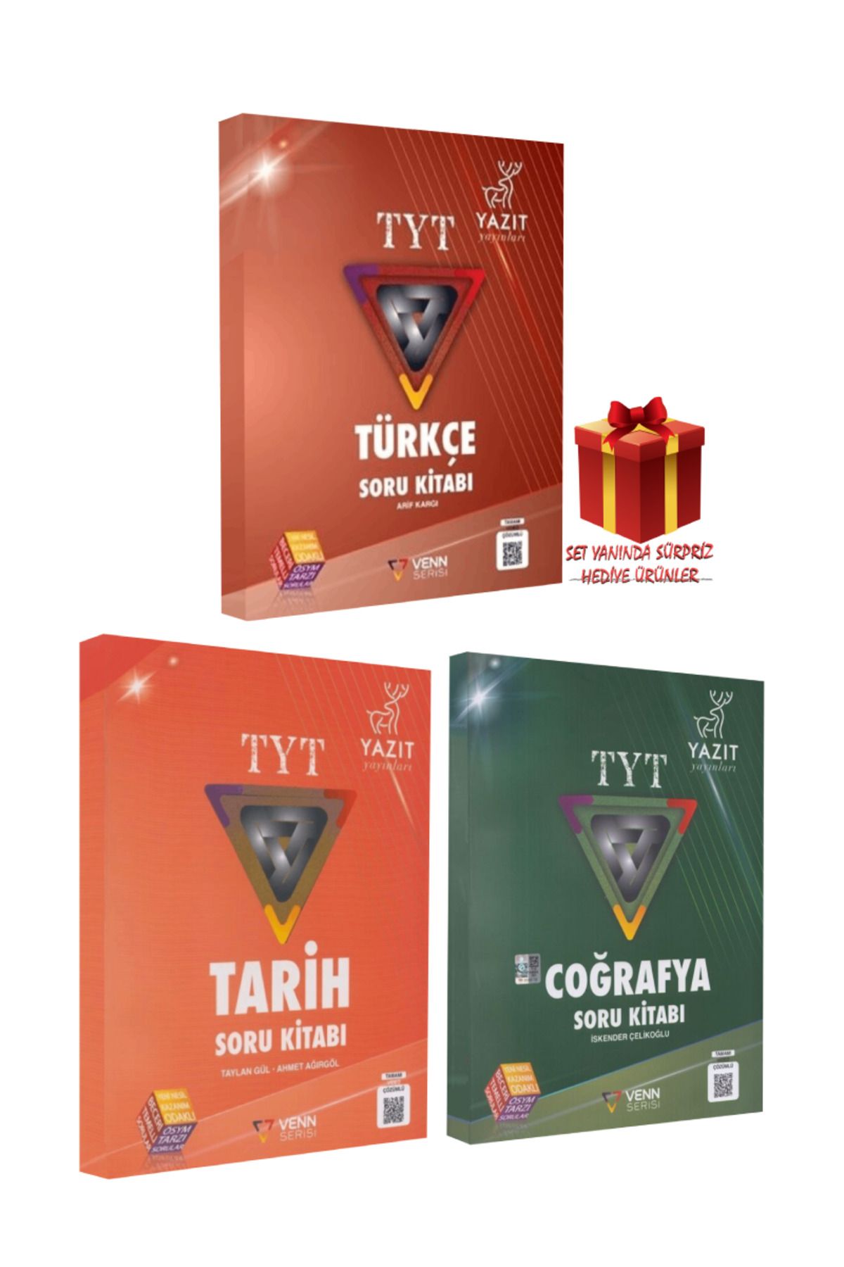 Yazıt Yayınları Venn Serisi TYT Türkçe Tarih Coğrafya Soru Bankası Seti+ Sürpriz Hediye
