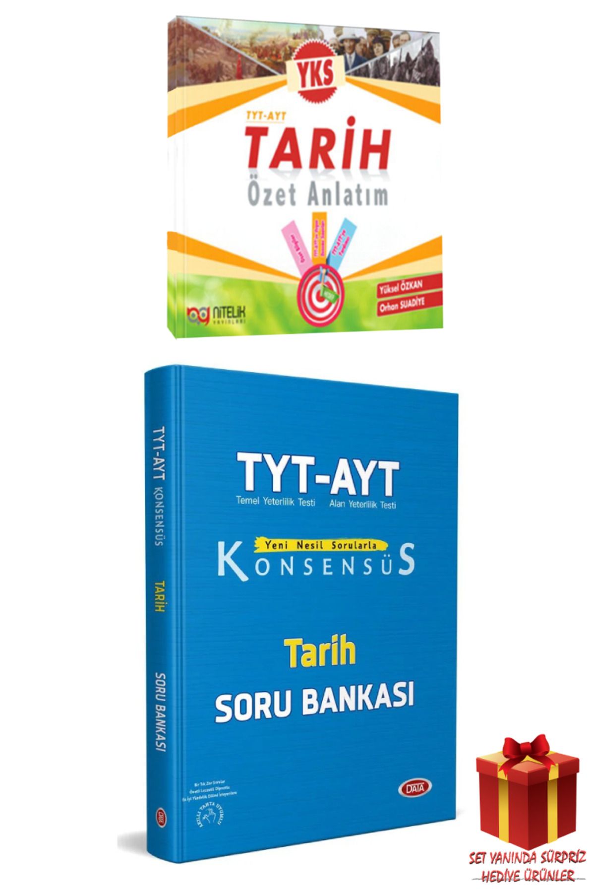 Nitelik Yayınları YKS TYT AYT Tarih Özet Anlatım+ Data TYT AYT Tarih Soru Bankası+ Sürpriz Hediye