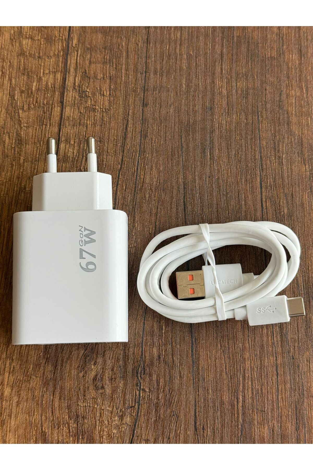OKATECH Süper Fast Charge PD 67W Şarj Kiti Adaptör + Kablo TYPC-E