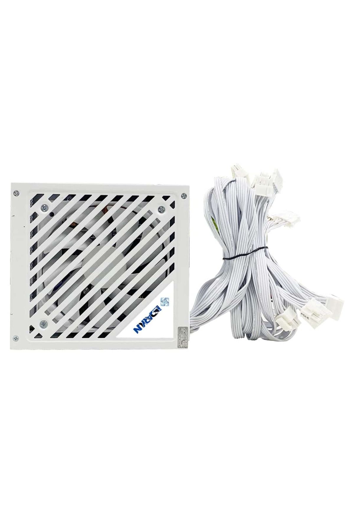 DARYUN JOY GAMİNG BEYAZ ATX AKVARYUM KASA TUŞTAN DEĞİŞMELİ RGB FAN 750+80 BEYAZ PSU