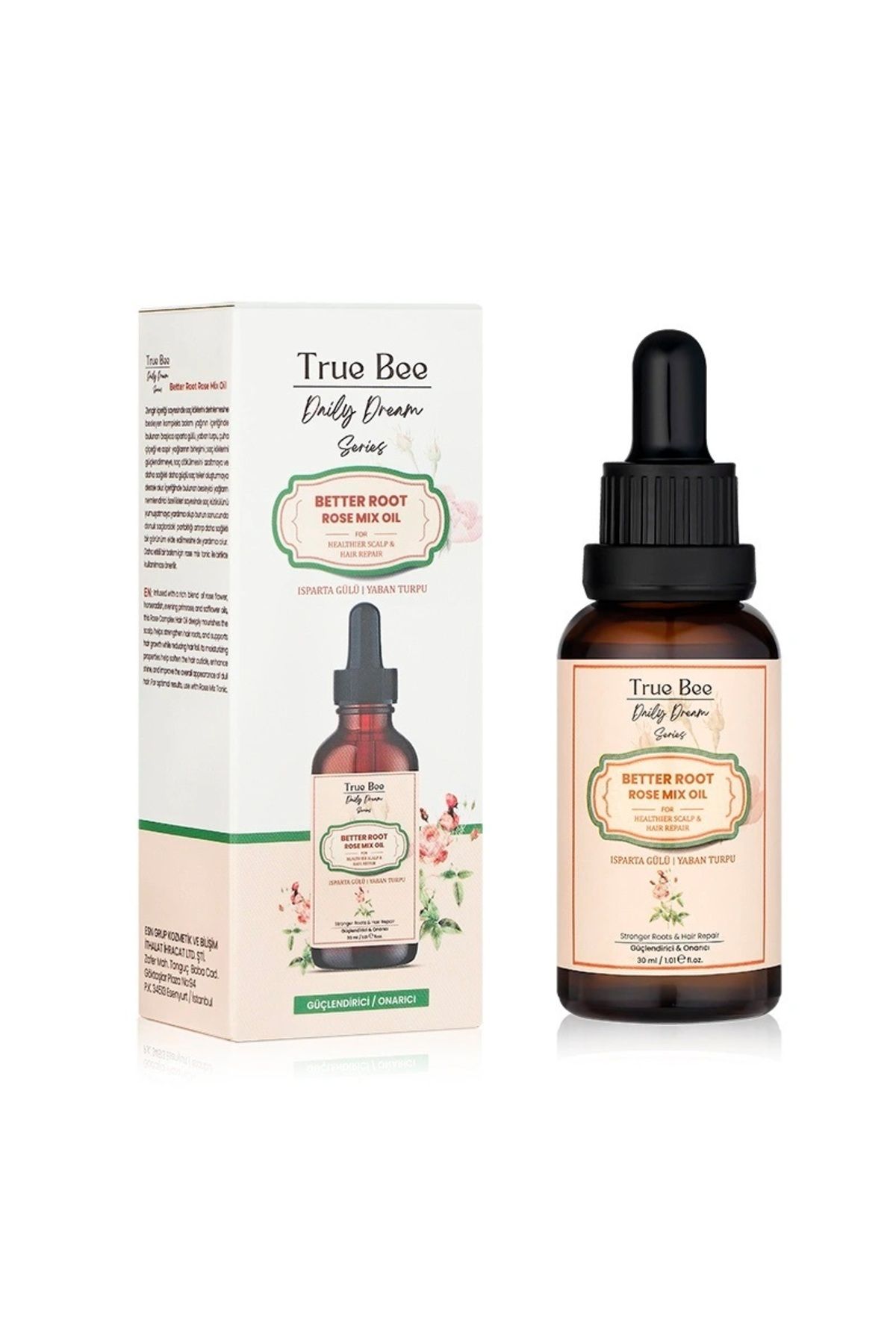 True Bee Daily Dream Rose Oil Yaban Turpu İle Güçlendirilmiş Gül Yağı 100ml