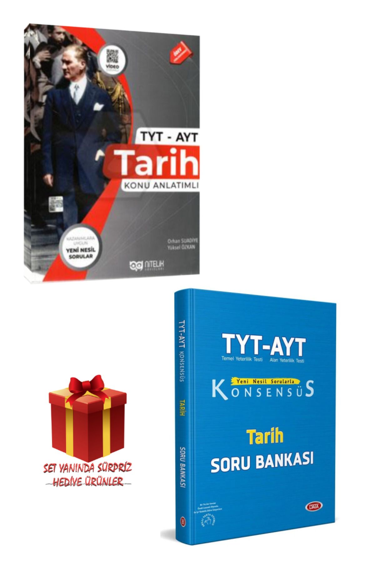 Nitelik Yayınları TYT AYT Tarih Konu Anlatımı+ Data TYT AYT Tarih Soru Bankası+ Sürpriz Hediyeli