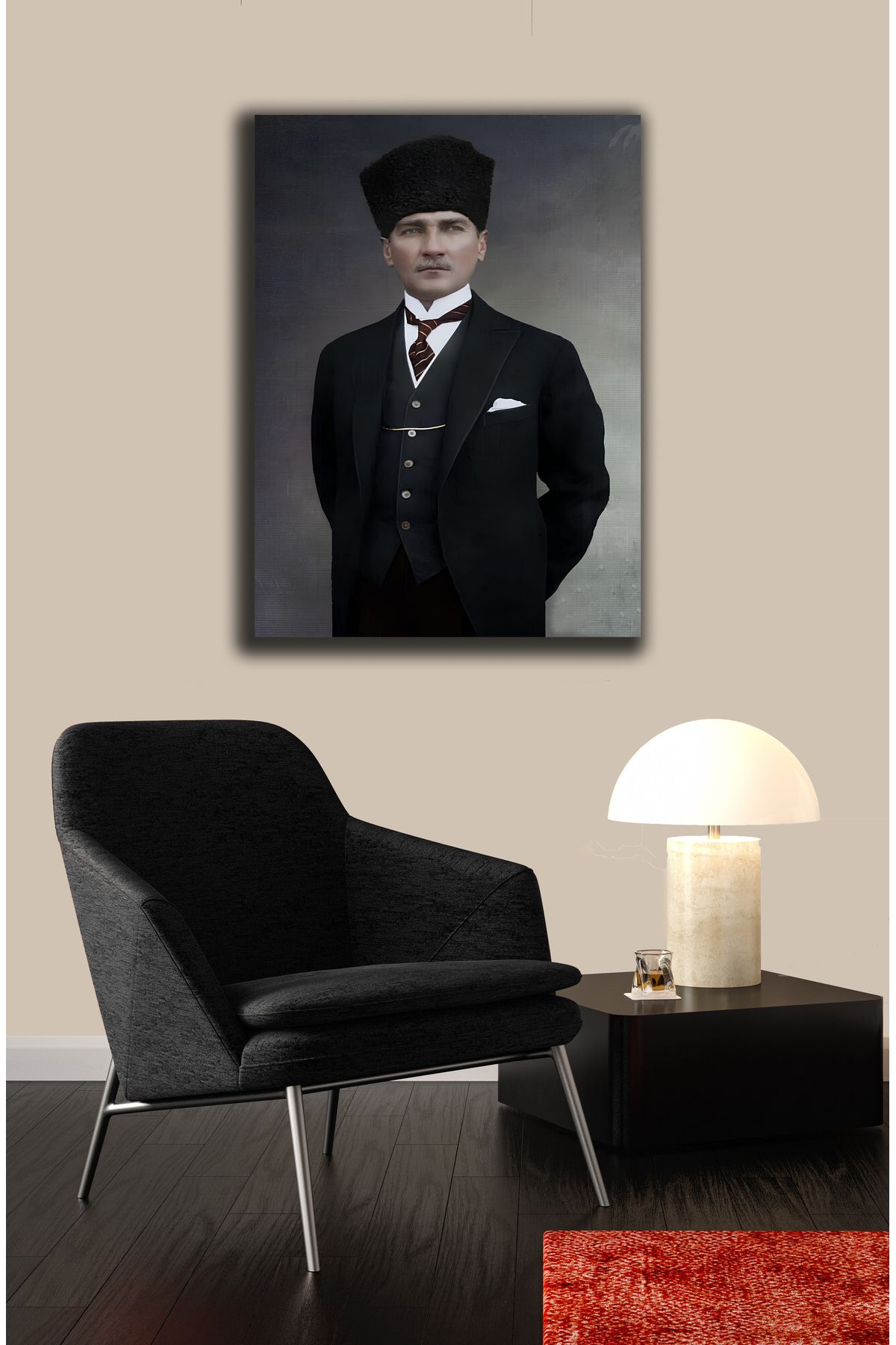PRİME Concept Atatürk Kanvas tablo ev ofis dekorasyonu %100 pamuklu orijinal dokulu