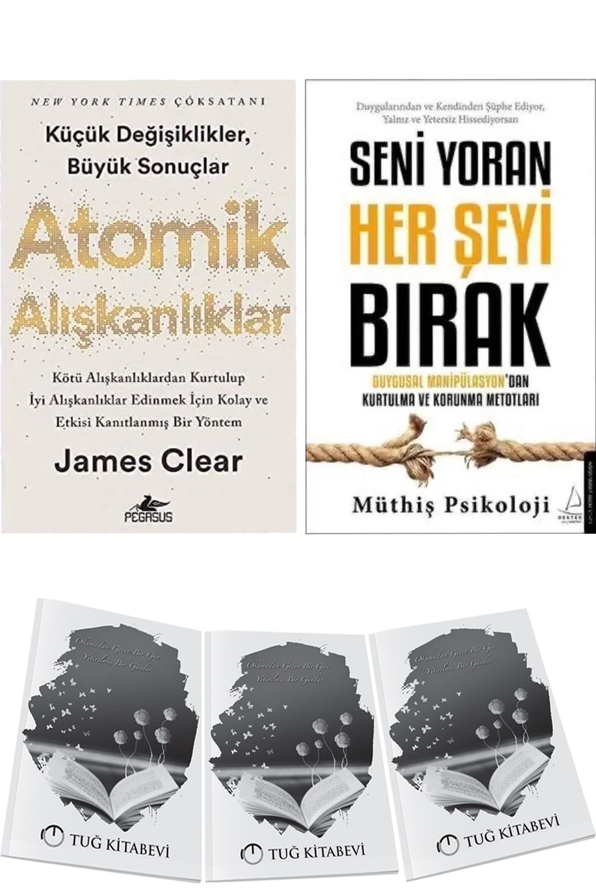 Destek Yayınları Atomik Alışkanlıklar ve Seni Yoran Her Şeyi Bırak 2li Set + Hediyeli
