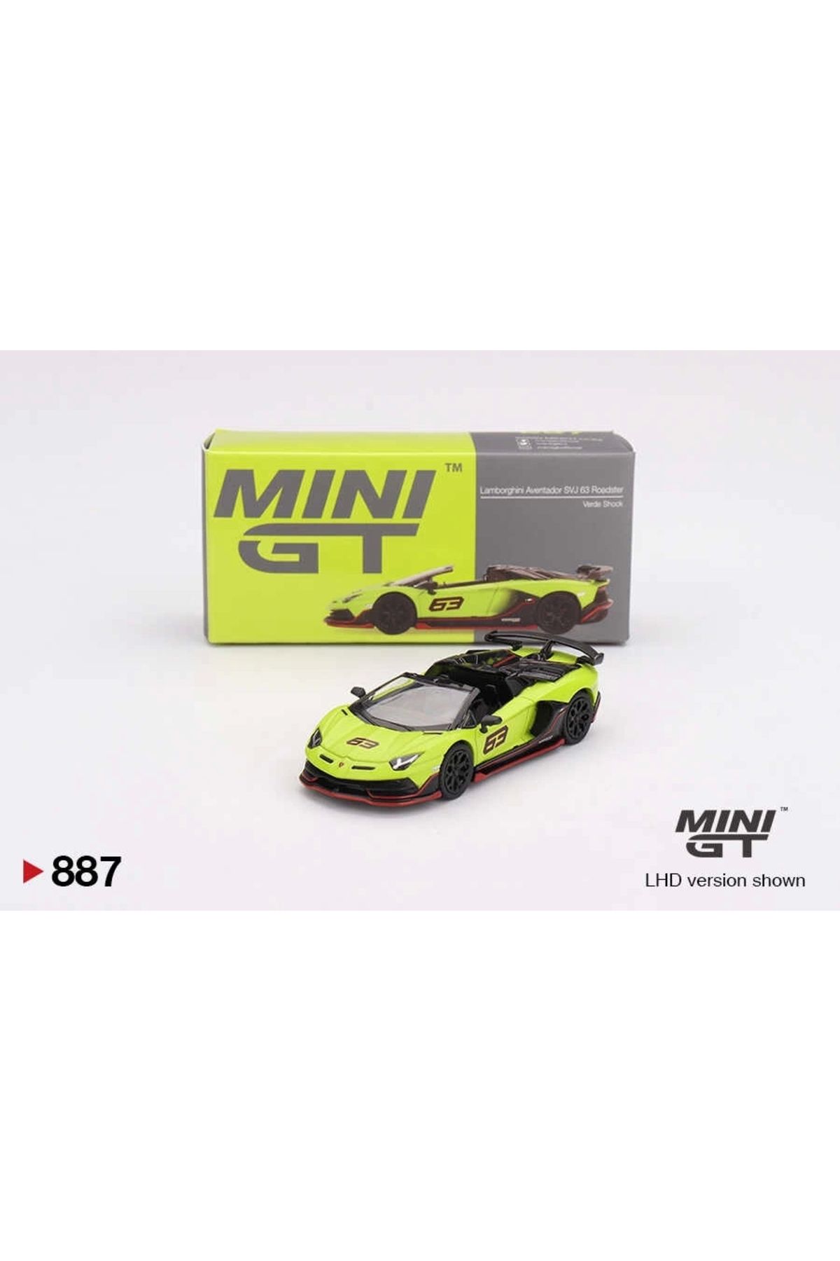 mini gt 1/64 Lamborghini Aventador SVJ 63 Roadster Verde Shock