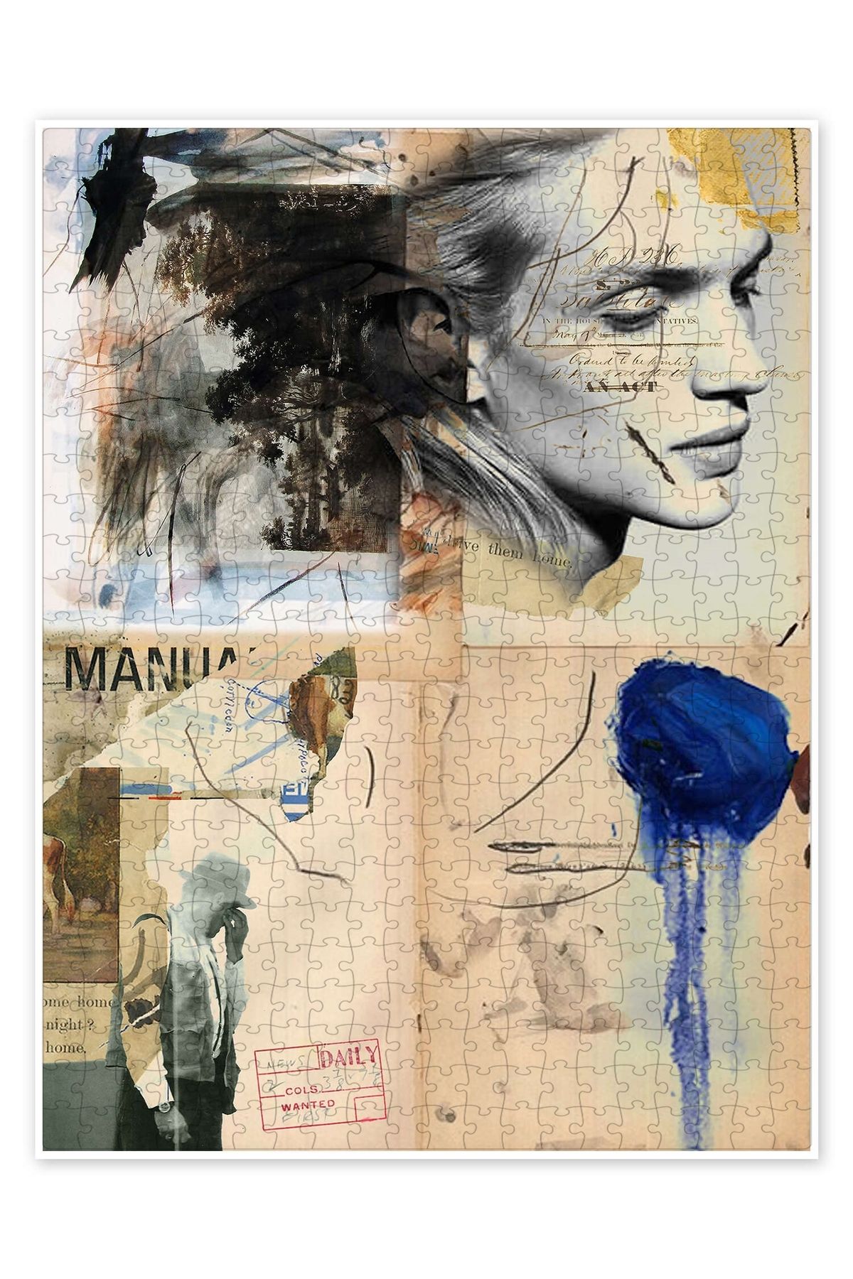 Jeronkarji Collage22a 500 Parça Puzzle Yapboz Bohem Soyut Sanat Temalı