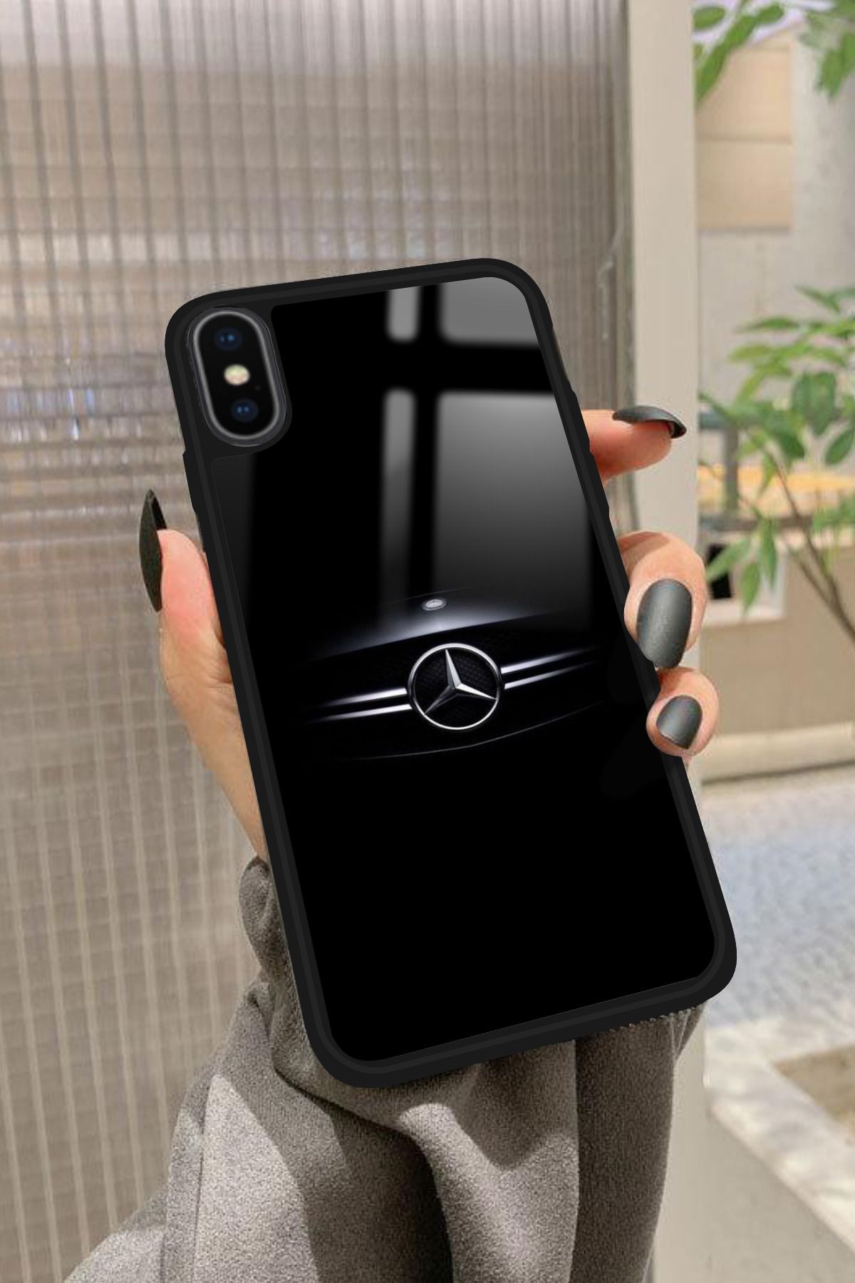 Snacase iPhone X Uyumlu Araba Logosu Tasarımlı Glossy Premium Kılıf