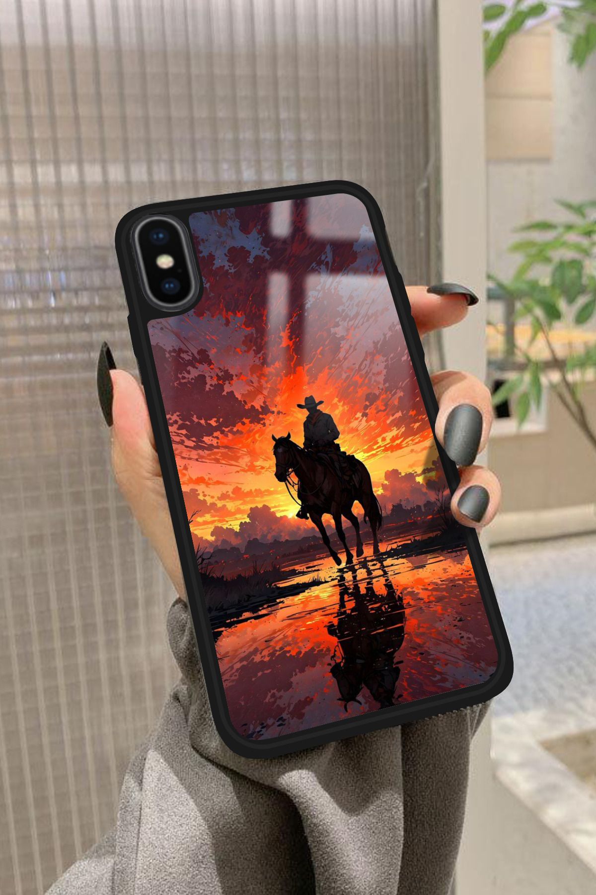Snacase iPhone Xs Uyumlu RDR2 Tasarımlı Glossy Premium Kılıf