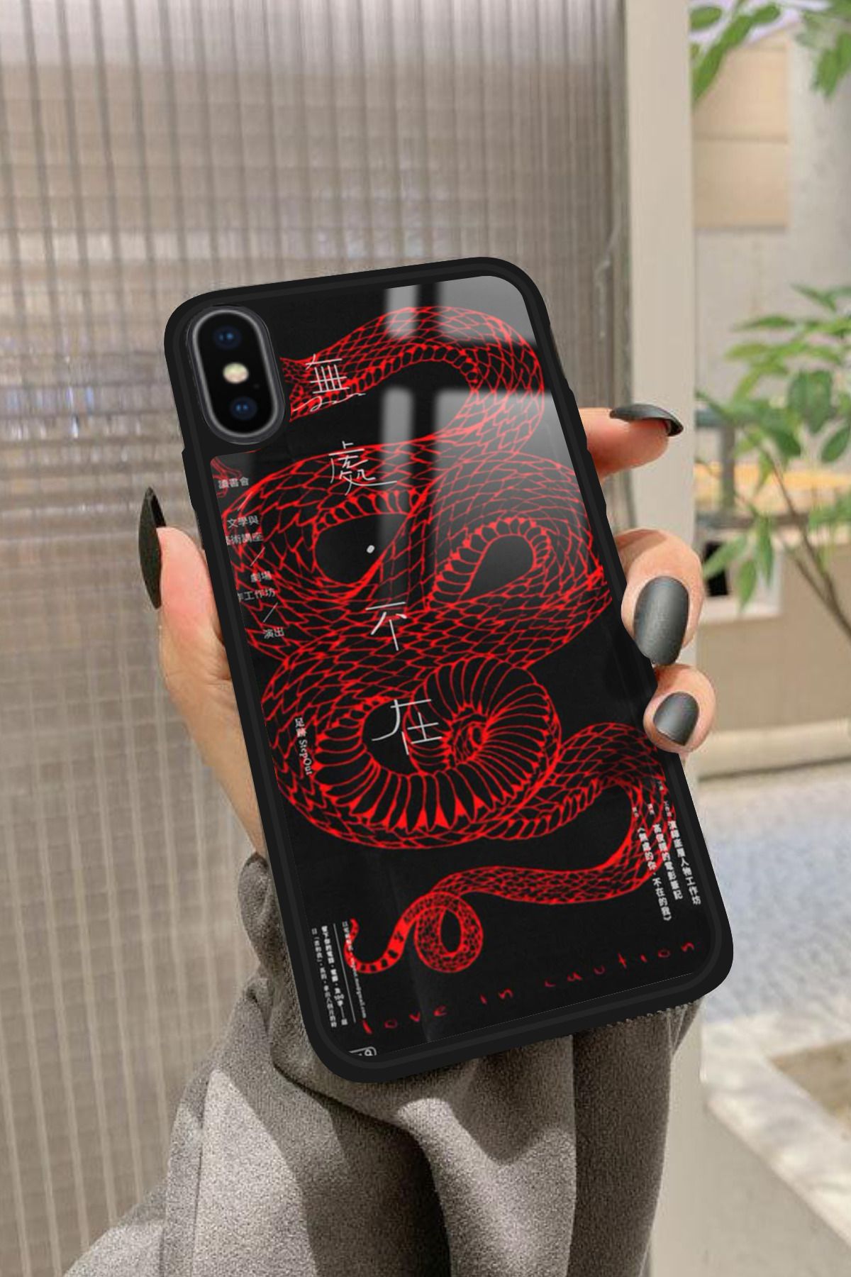 Snacase iPhone Xs Max Uyumlu Dragon Tasarımlı Glossy Premium Kılıf
