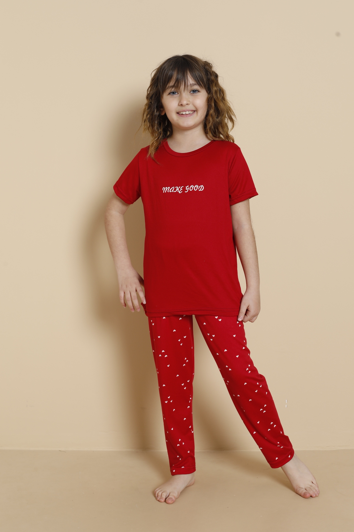 LİLA İÇ GİYİM Milan Children's Short Sleeve Pajama Set