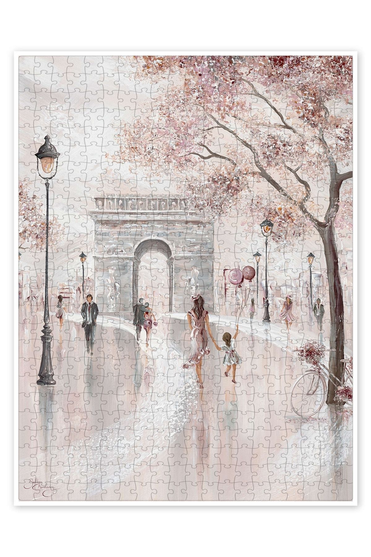 Jeronkarji Blissful Paris 500 Parça Puzzle Yapboz Şehir Manzara Temalı Hobilik