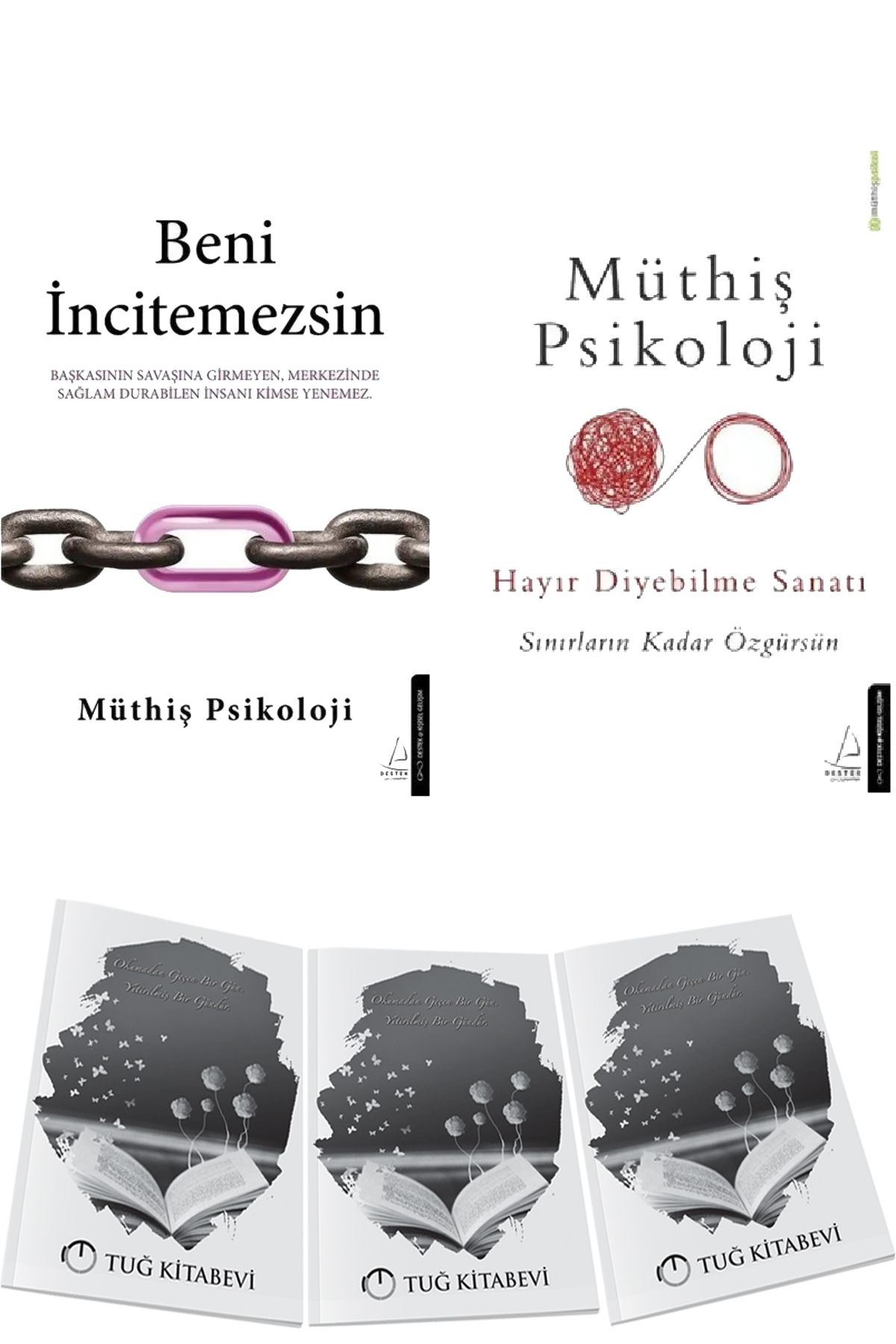 Destek Yayınları Beni İncitemezsin ve Müthiş Psikoloji Hayır Diyebilme Sanatı 2li Set + Hediyeli