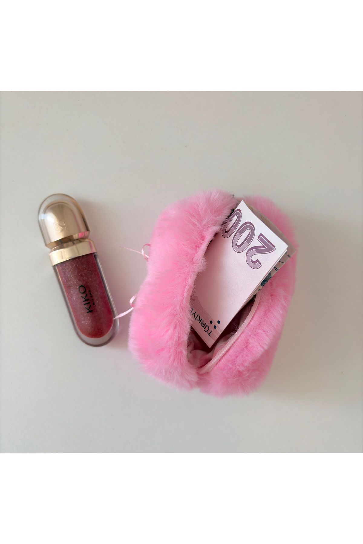 PİNKUE Pinkue Soft Pembe AirPods & Mini Cüzdan