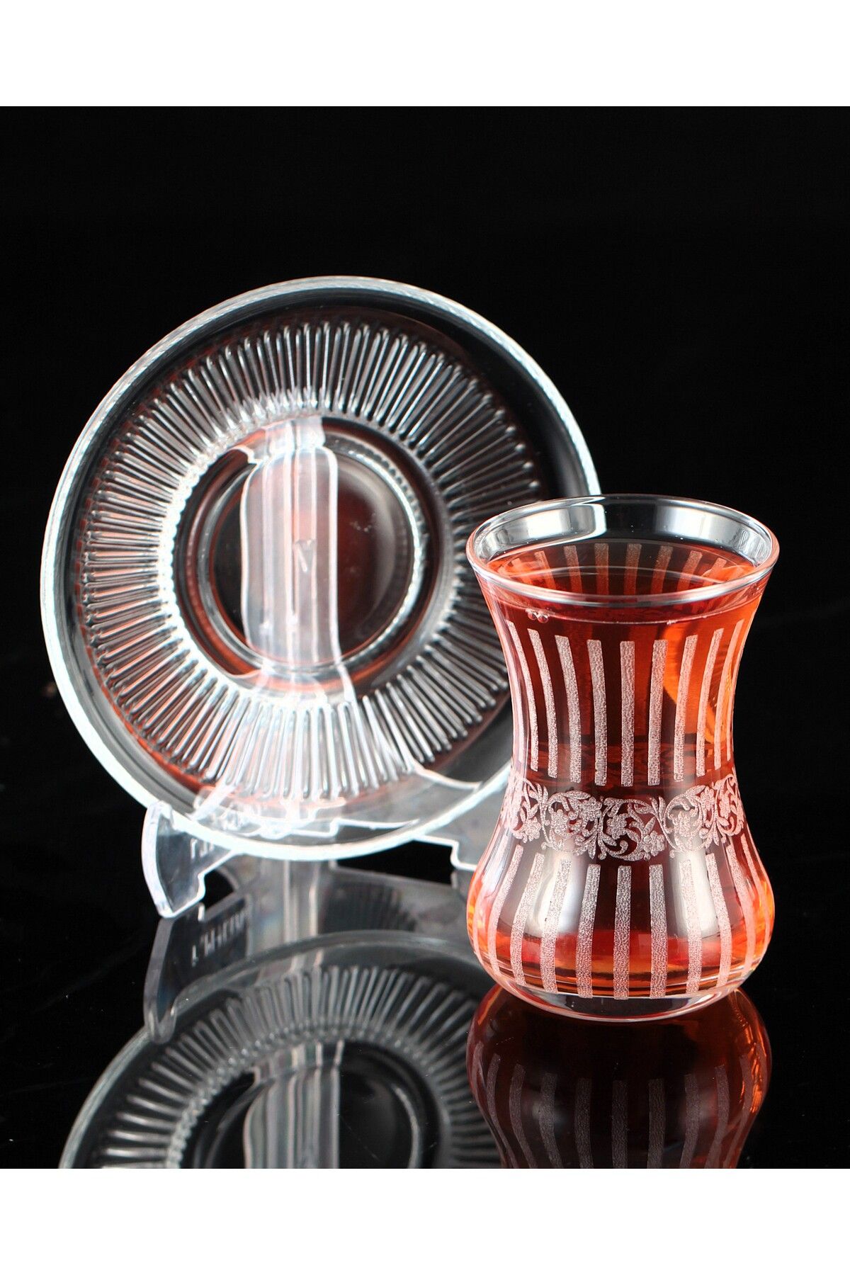 Kikovski 12 Parça 6 Kişilik Çay Takımı Gravür Desen 03