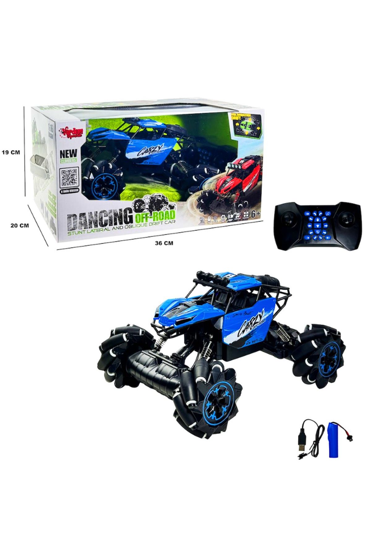 Art Tone VARDEM KUMANDALI ARAZİ ARACI RQ2051 OFF-ROAD DANCİNG ŞARJLI SESLİ IŞIKLI 1:16 6+