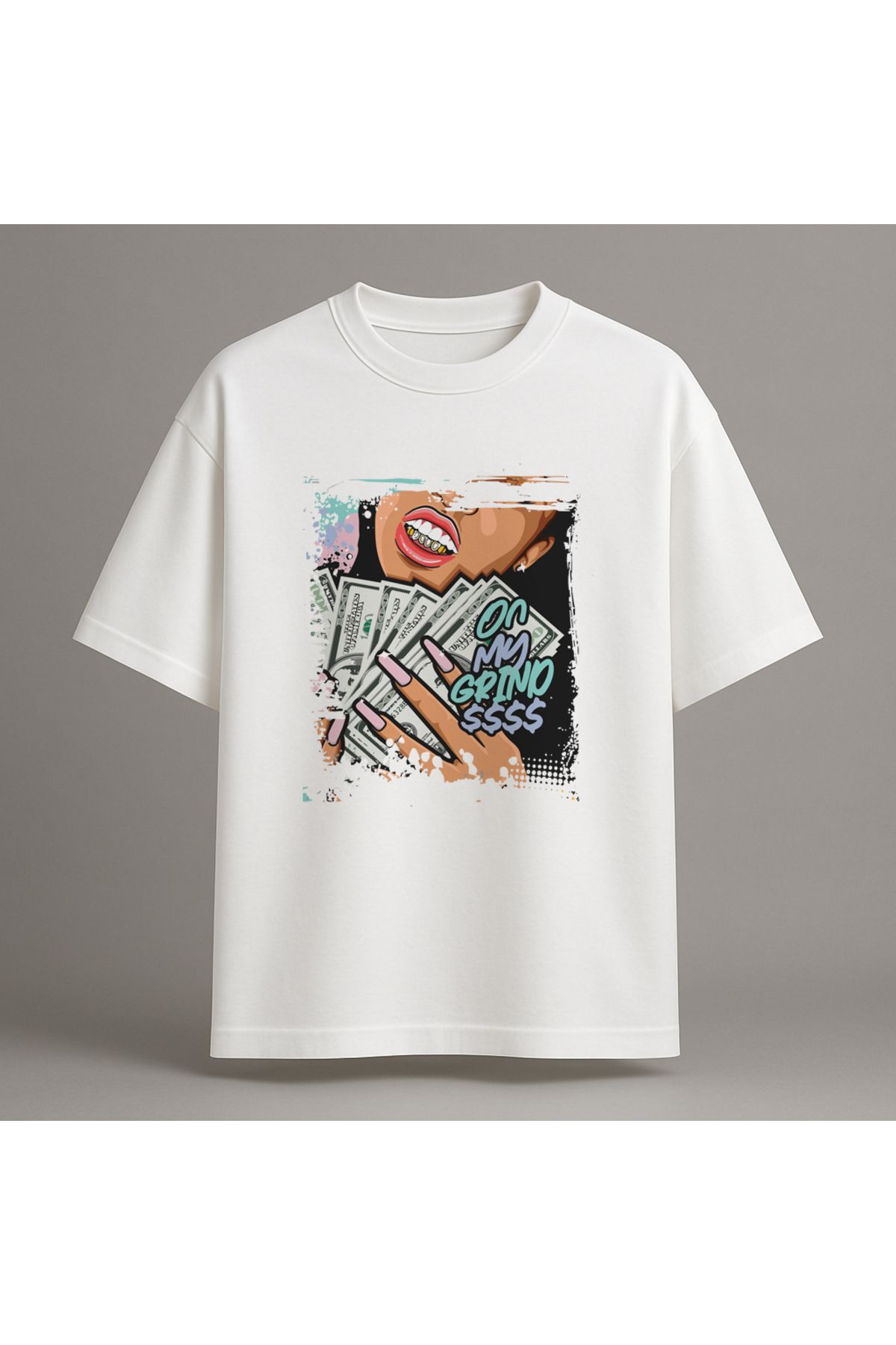Fuco Supply Beyaz Oversize Baskılı Tişört – Unisex Rahat Kesim Streetwear