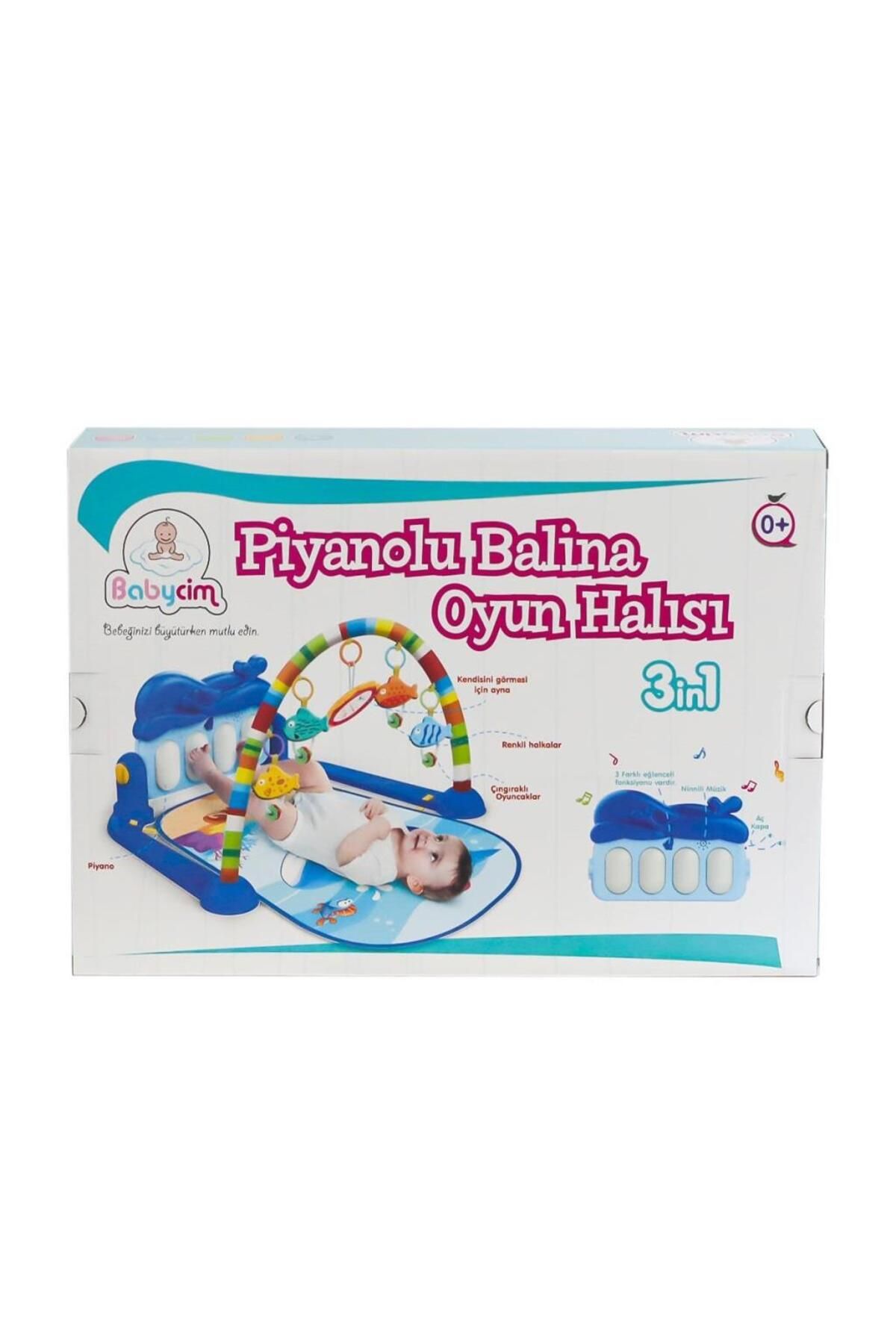 AYLİNA HE0631 Babycim Pianolu Balina Oyun Halısı -Birliktoys